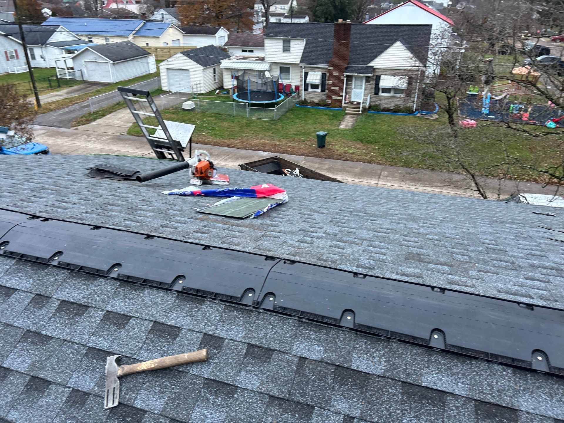Residential Roofing Installation using GAF Timberline HDZ Pewter Gray by Rainstoppers Roofing