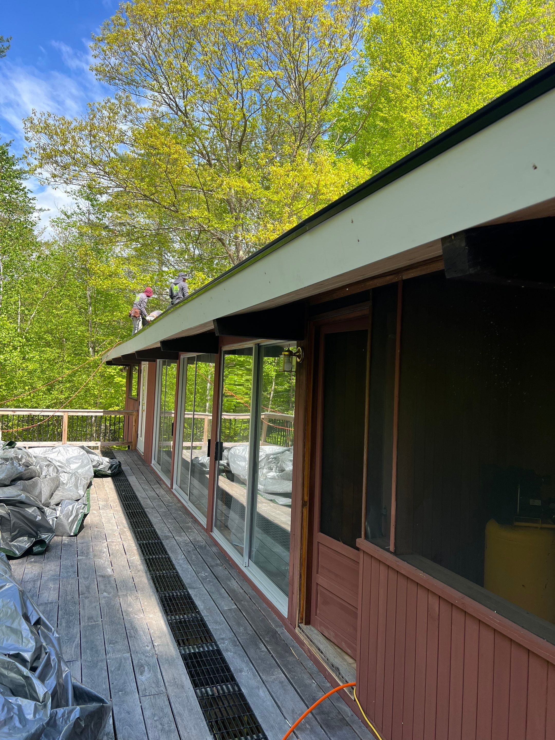 Warm Roof Install On a Deck Home by Tall pine roofing
