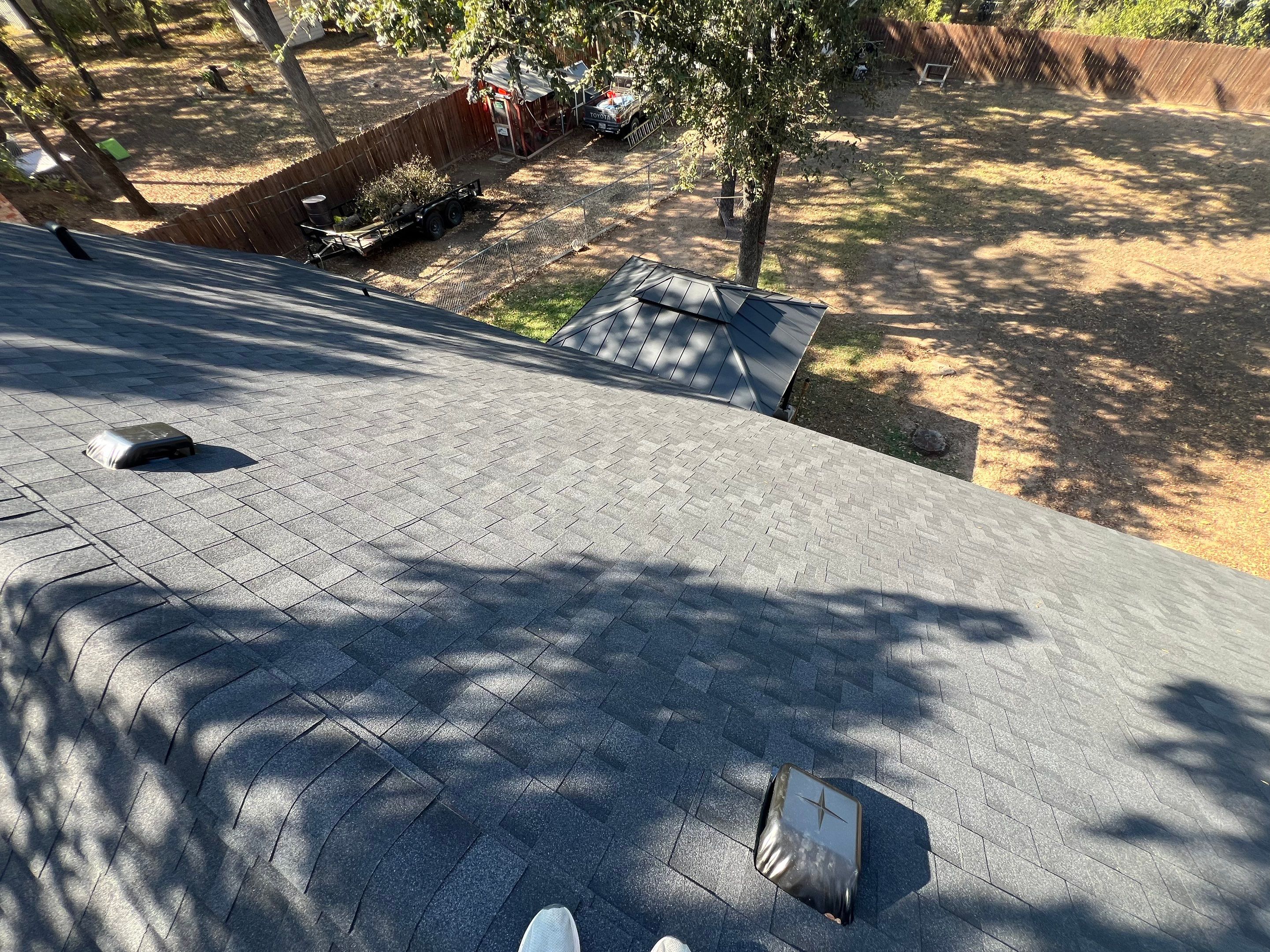 Residential Roofing Installation using IKO Cambridge 30yr Architectural Shingles. Color: Dual Black by WR Roofing Solutions