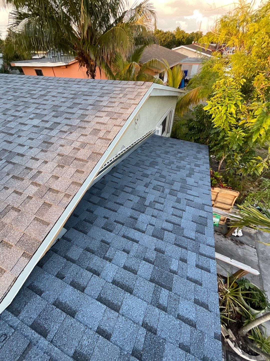 Beautiful Blue Shingle Re-Roof in Hollywood! by First Due Roofing
