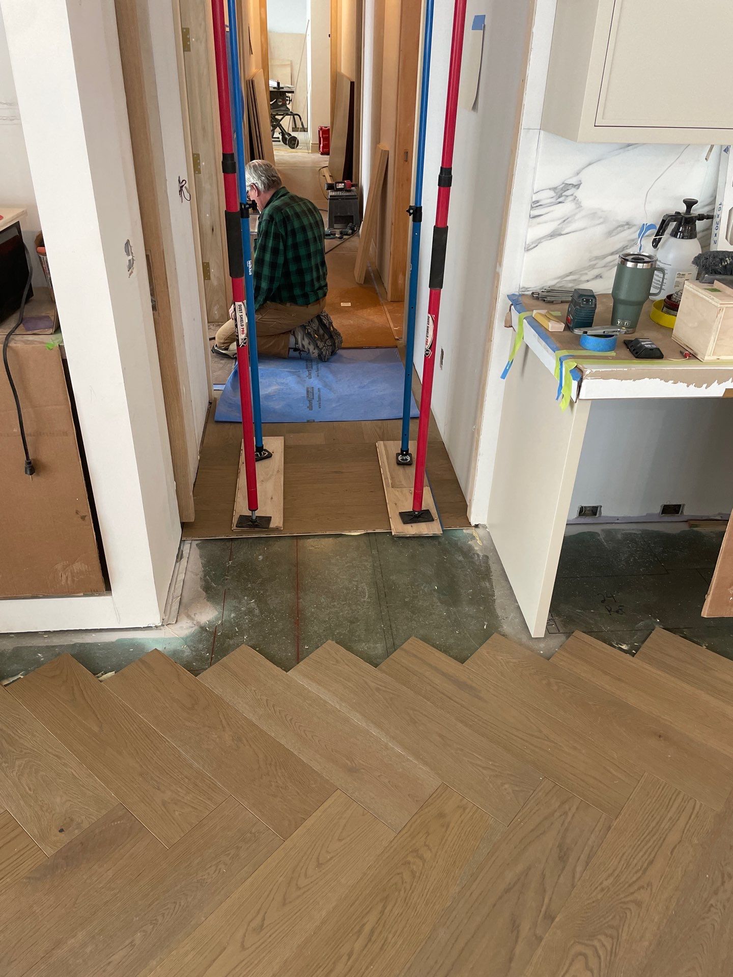 Herringbone Feature! by RTBaldwin Hardwood Floors