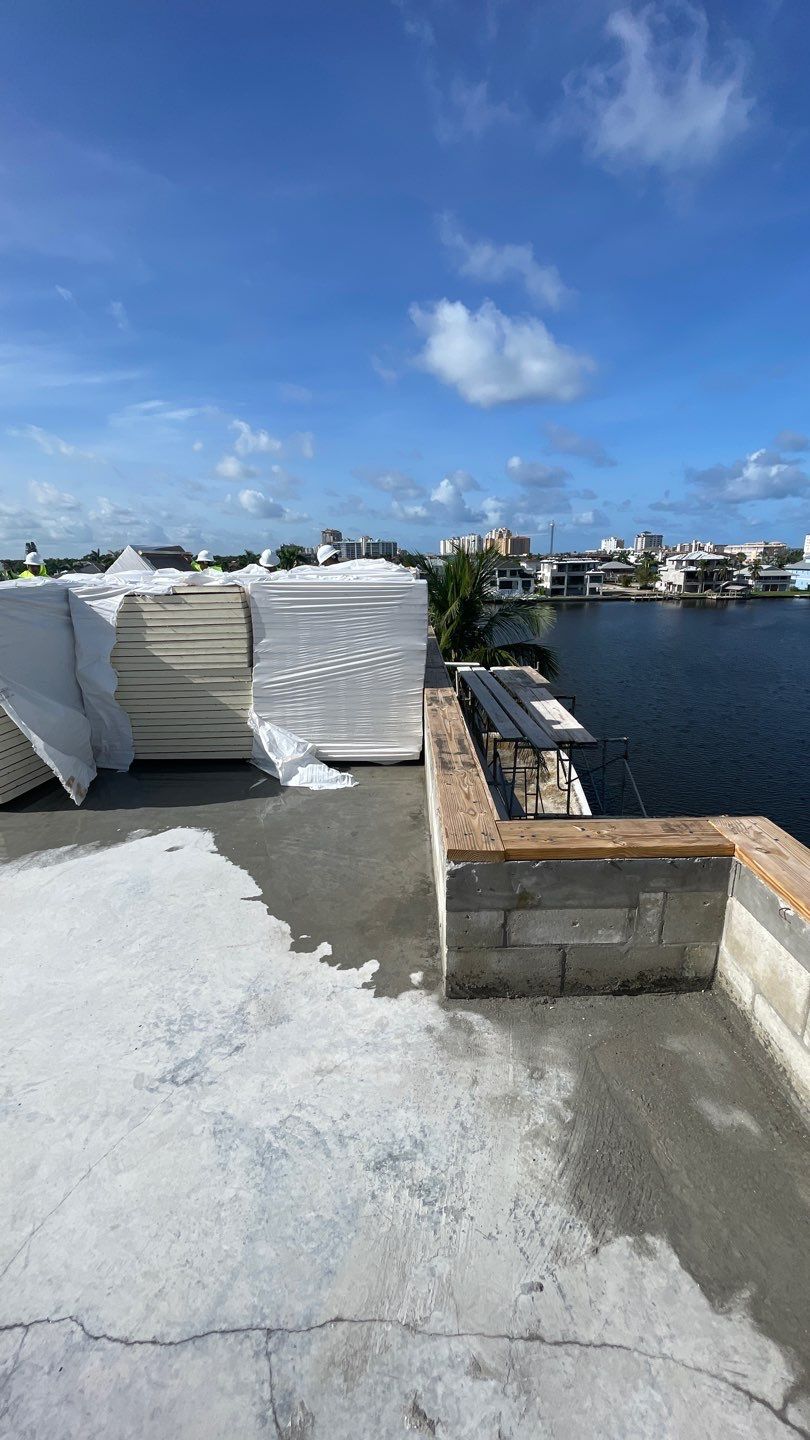 Residential Install of Flat TPO by International Roofing