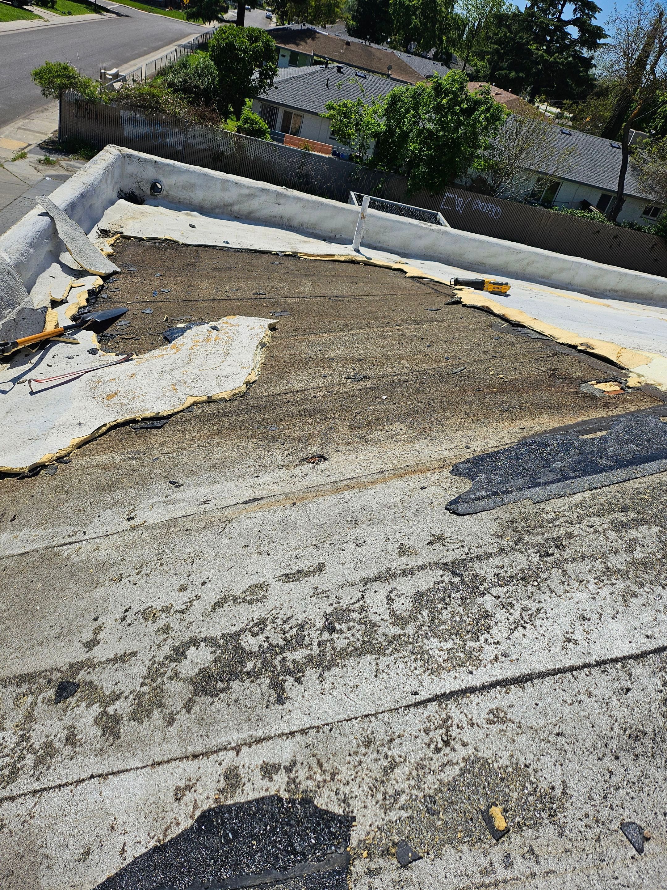 Foam Refurbish using Conklin Benchmark/PUMA XL coatings and spray foam by Straight Edge Roofing Inc