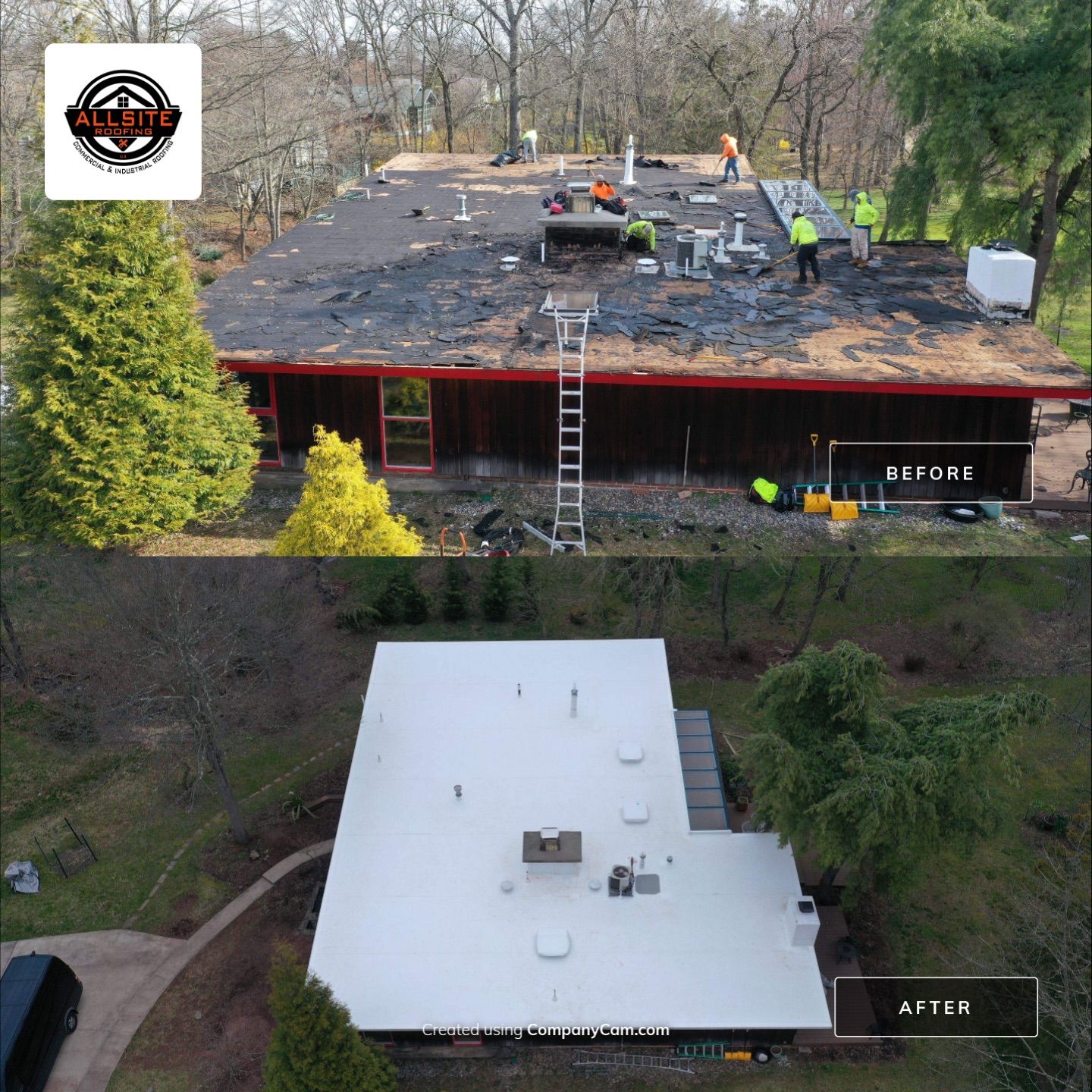 TPO Commercial Roofing Installation / Summerset NJ by All Site Roofing