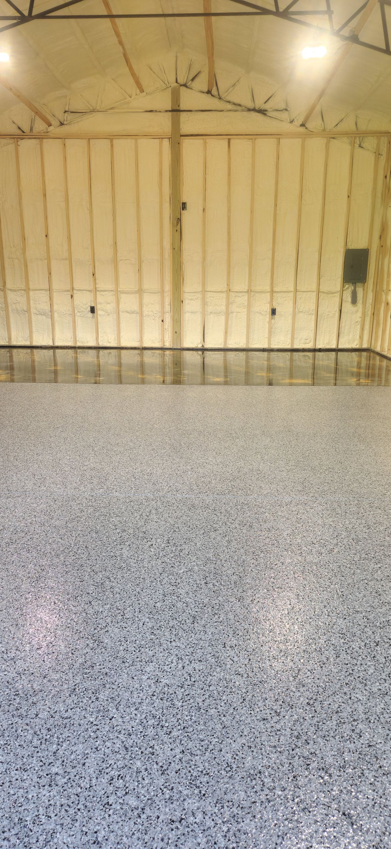 Amazing Standalone Garage + Metallic Epoxy by Elite Floor Solutions