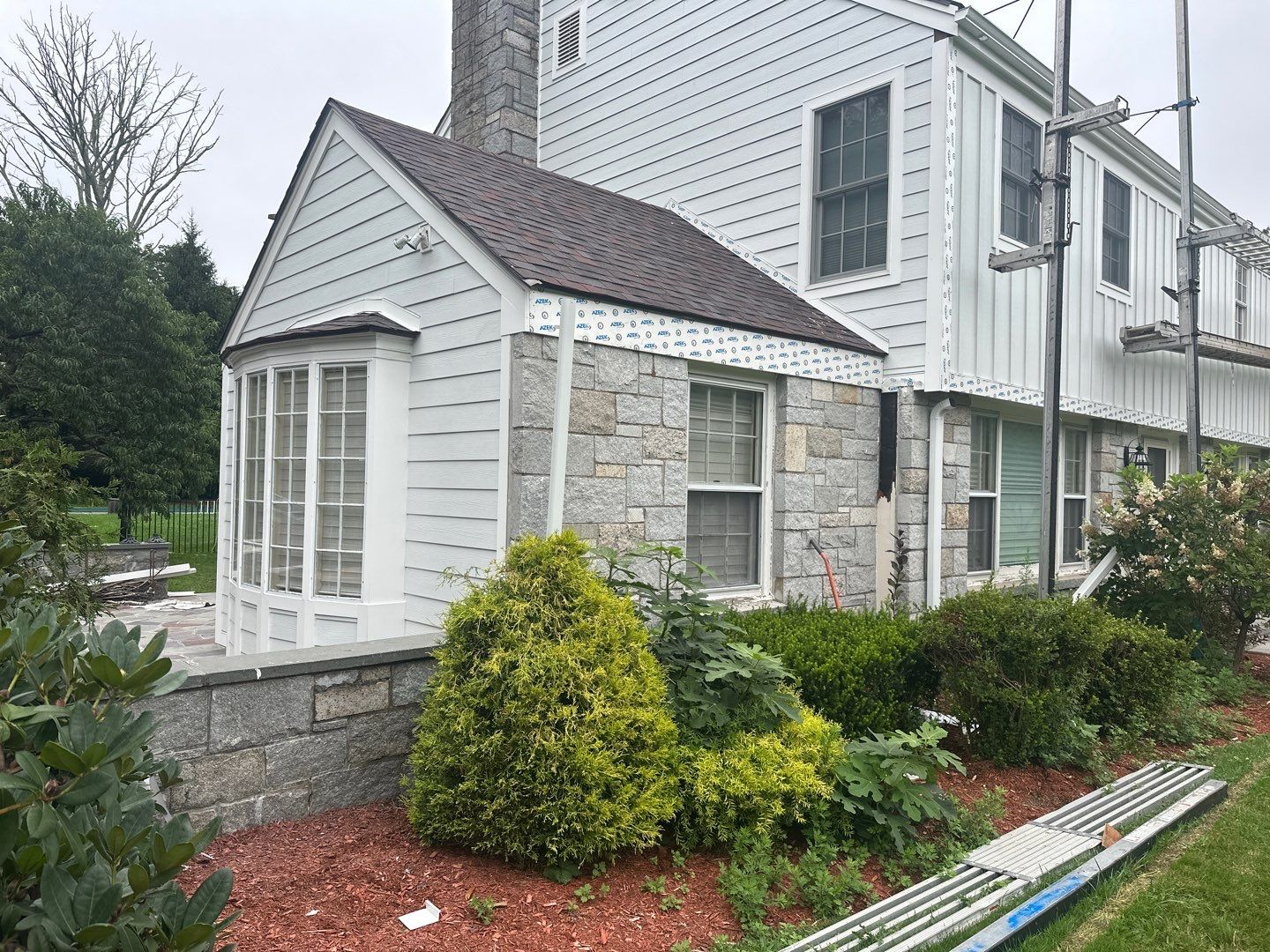 Siding Installation using Hardie Plank Artic white by A Plus Exterior