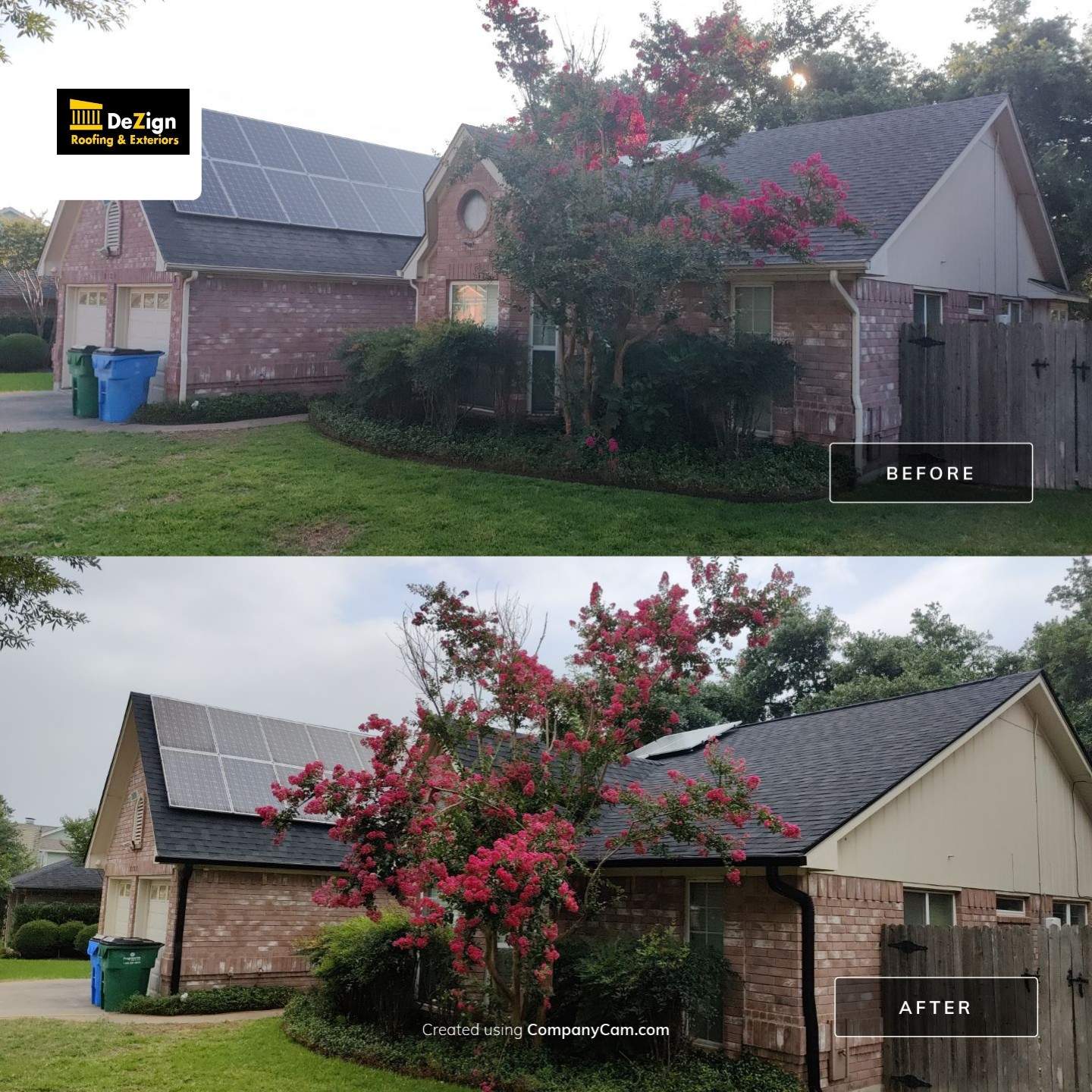 Residential Roofing Installation using IKO Dynasty Class 3 IR Granite Black by DeZign Roofing & Exteriors