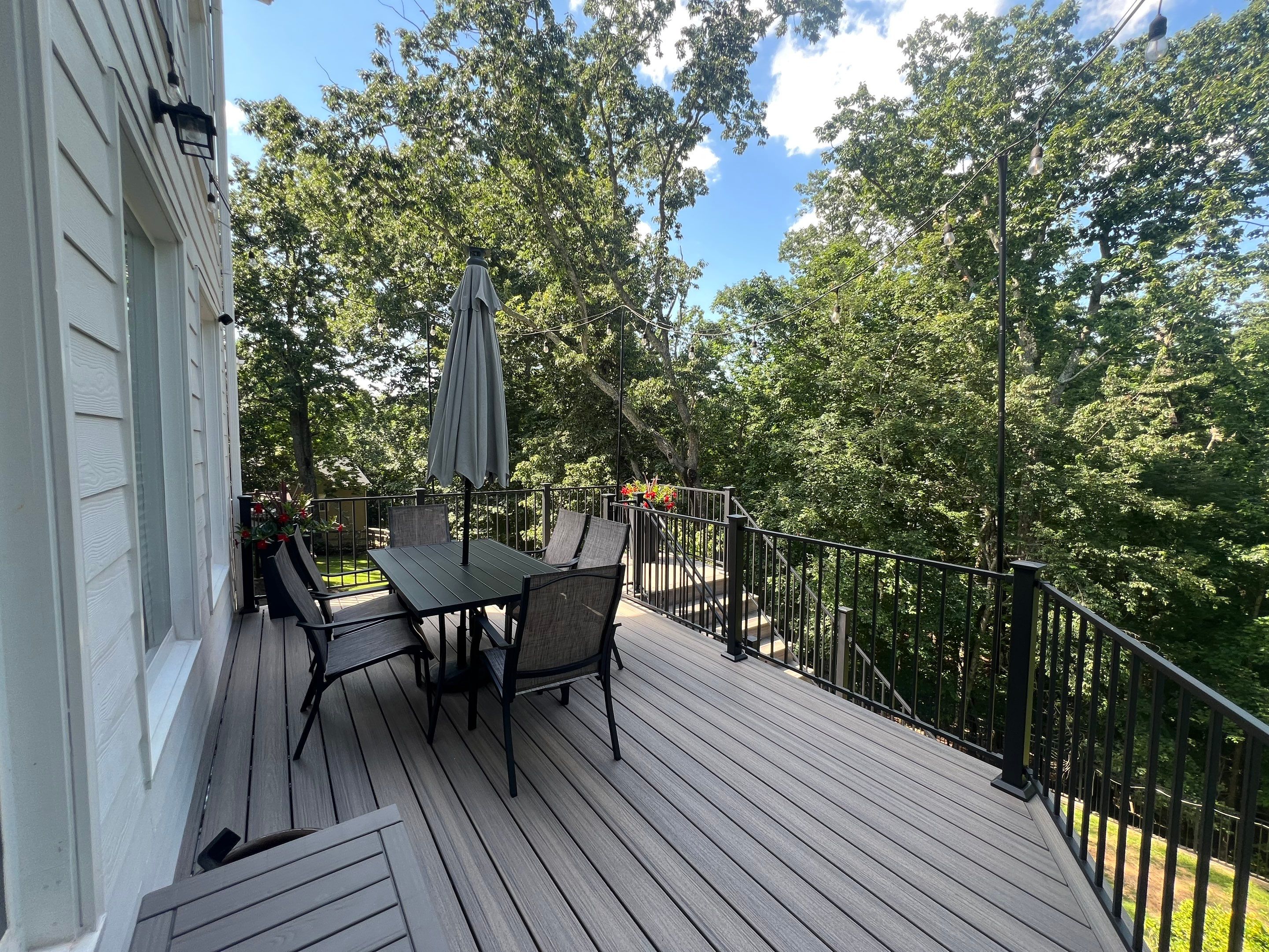 Elevated Composite Deck and Concrete Landing Installation in Kennesaw by Swift Home Renovations