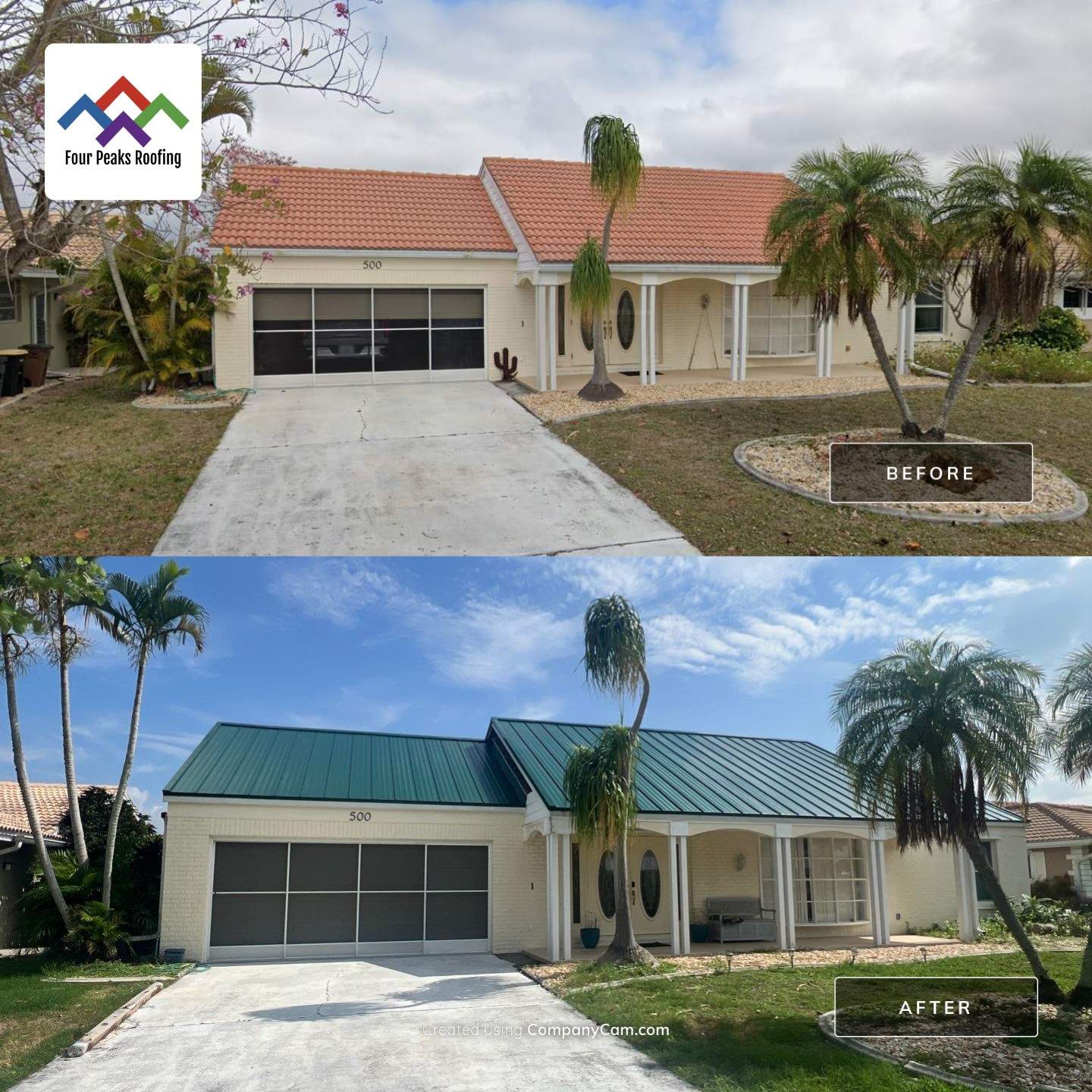 Residential Roofing Installation using Gulf Coast Metals Gulf Seam Panels by Four Peaks Roofing