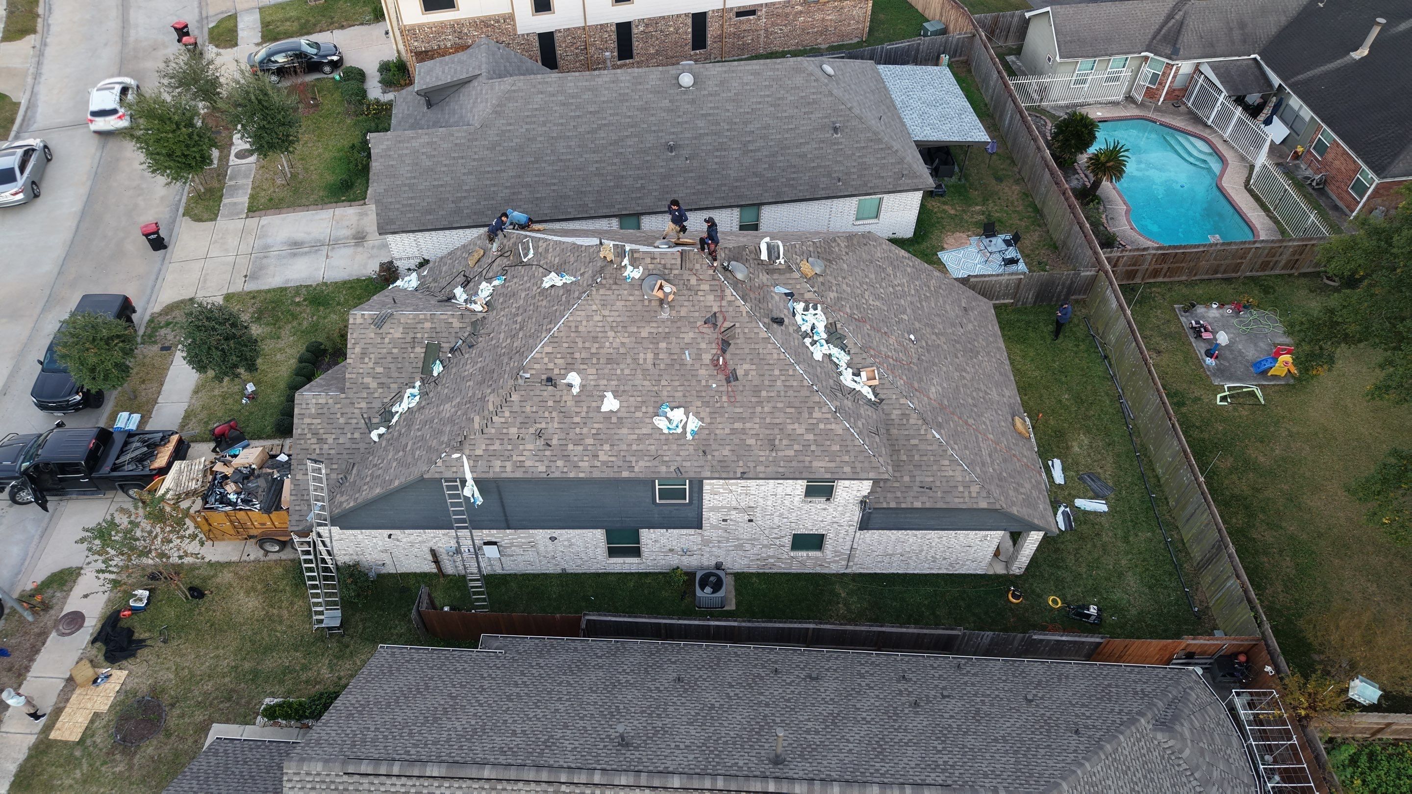 Roof Replacement Project in Houston by Roofing Technologies Unlimited