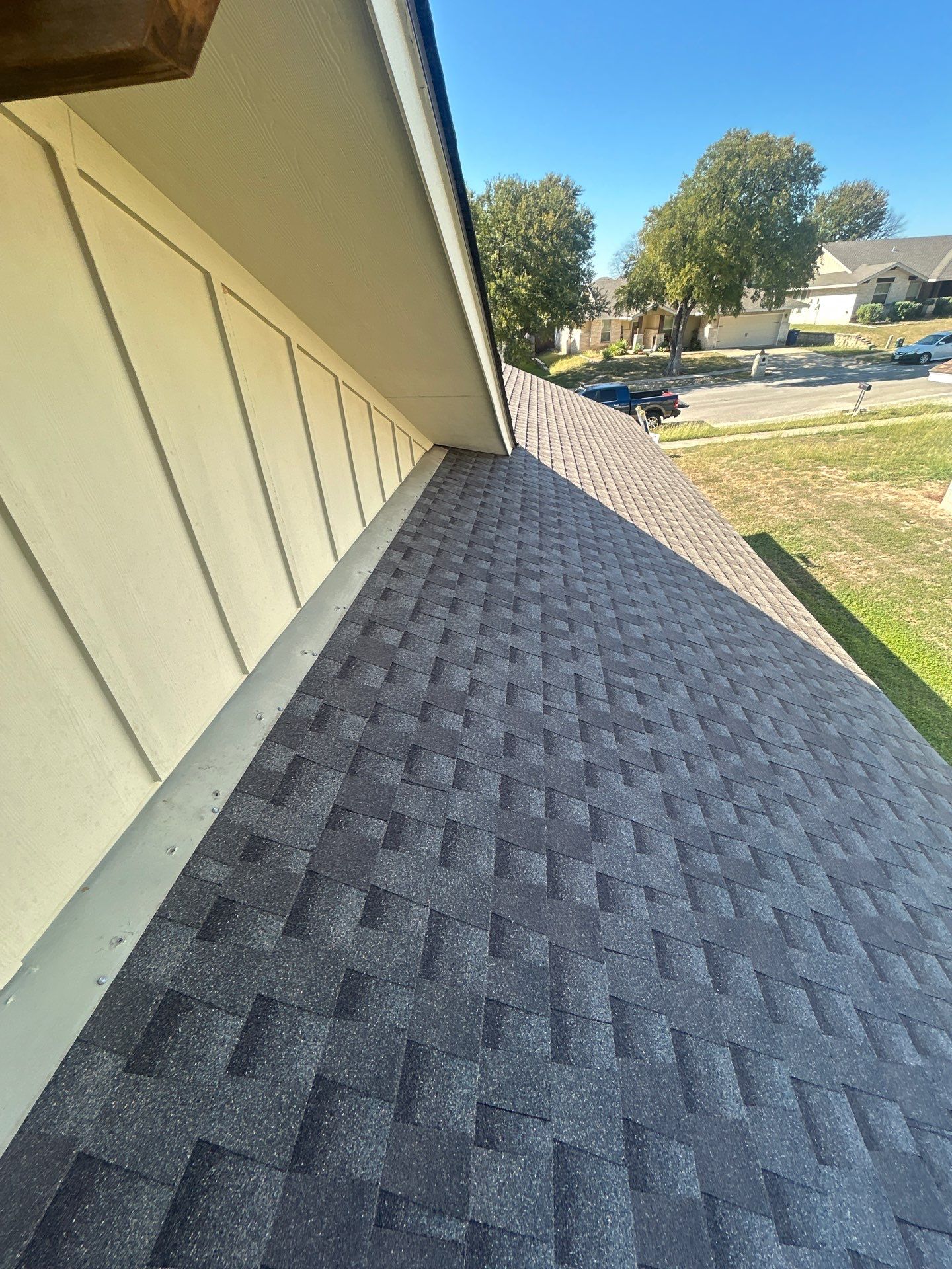 Residential Roof Replacement using GAF - HDZ - Weathered Wood by Action Exteriors Austin