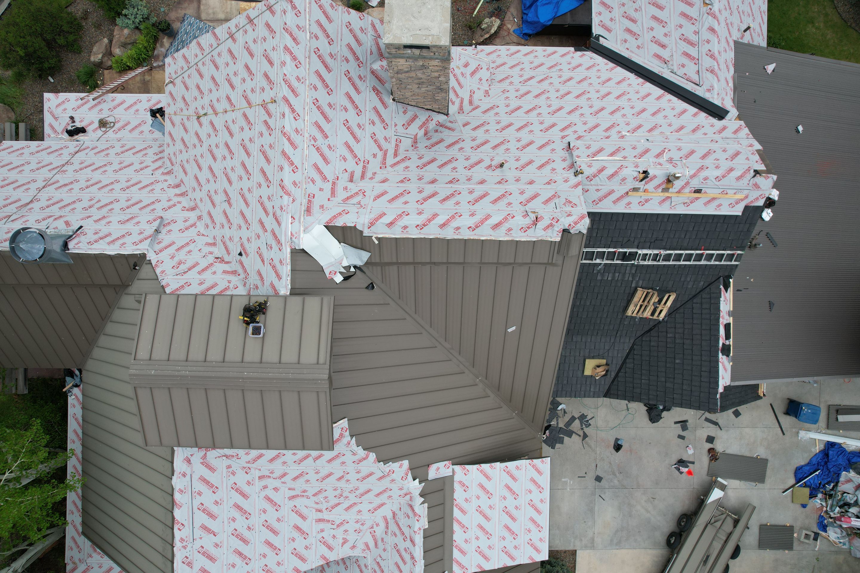 Residential Roofing Installation using Brava Synthetic Slate in Bozeman, MT by swagg construction