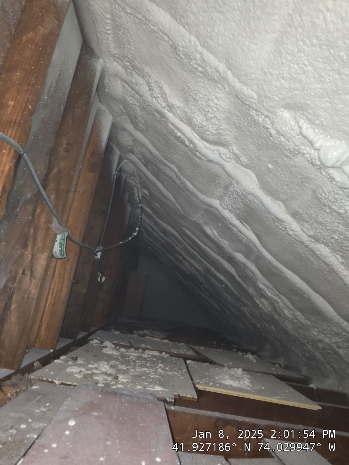 Attic Insulation using Closed Cell Spray Foam by NYS Foam & Energy