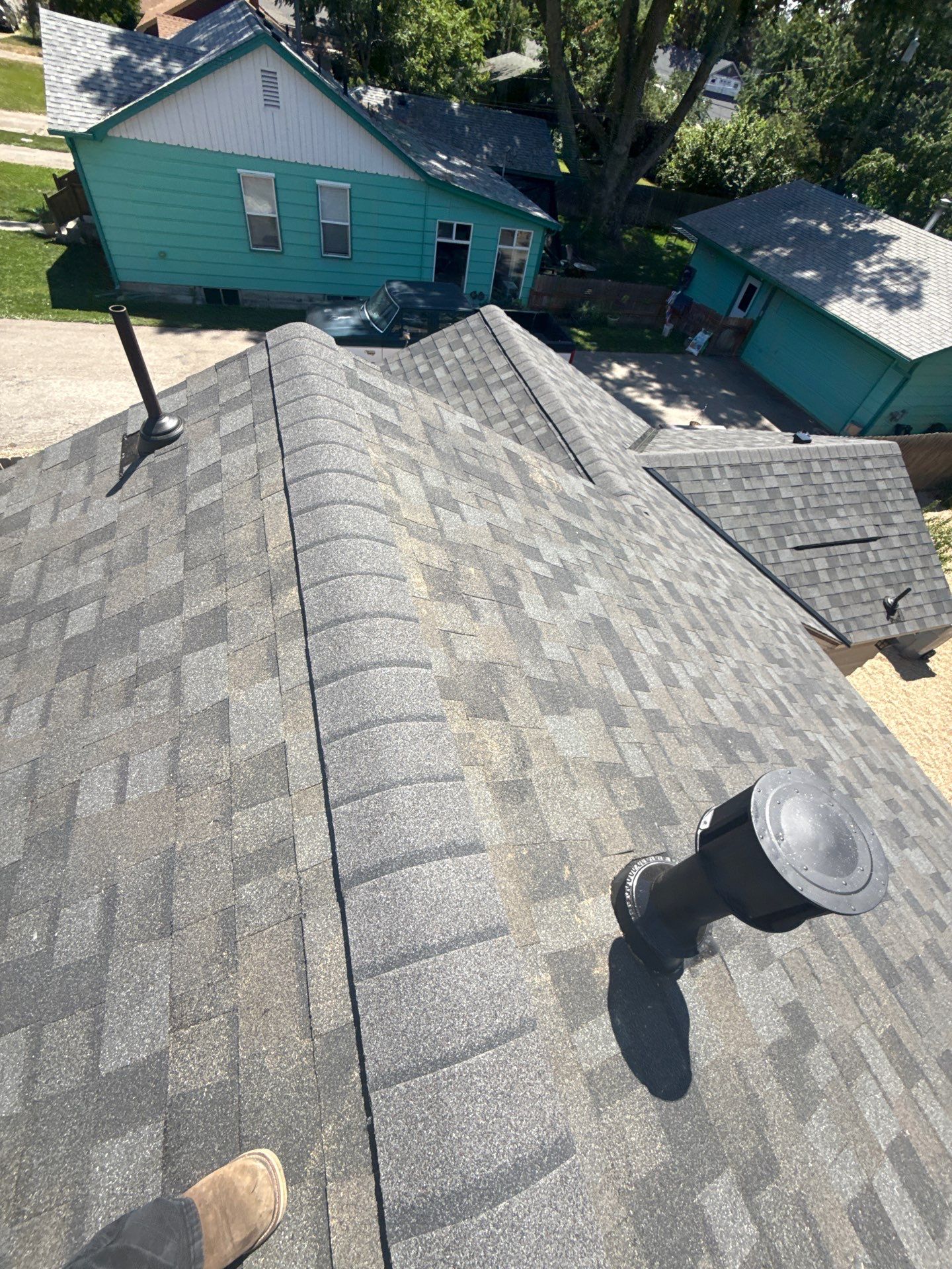 Residential Roof Replacement With Gray Architectural Shingles in Boise by Olive Roofing