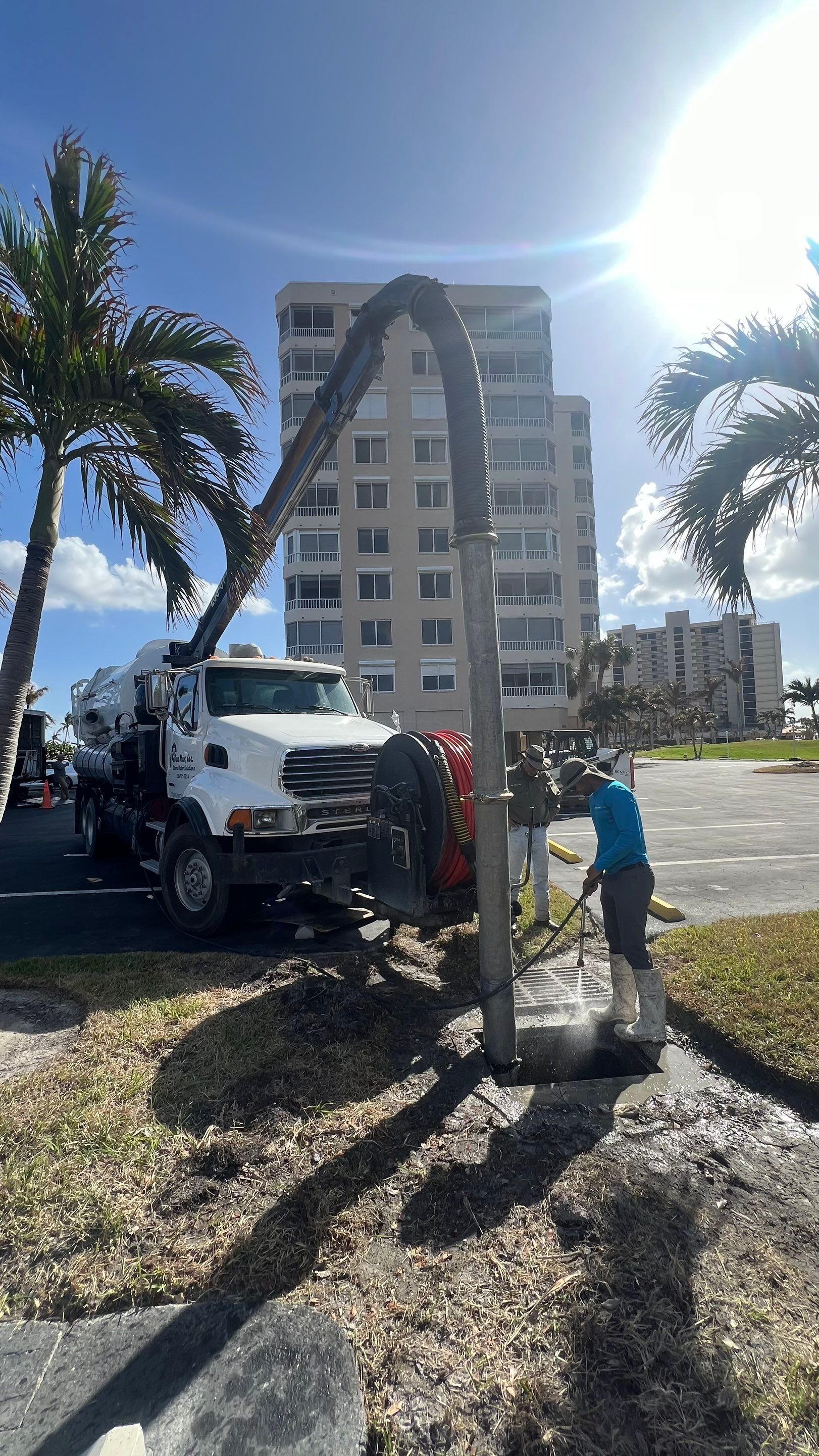 Condo Storm Water System Cleaning and Maintenance From Hurricane Ian by APS Power & Water