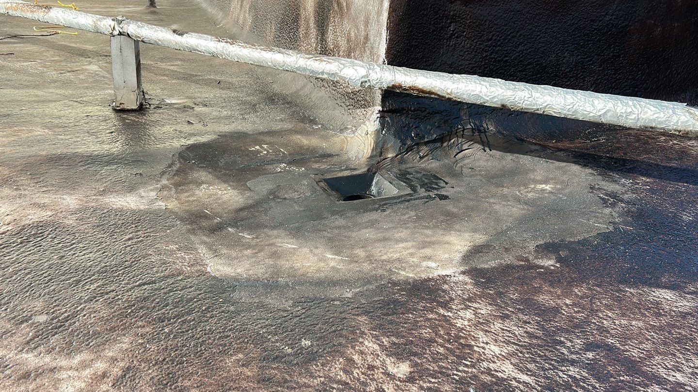 Foam Refurbish using Conklin Benchmark/PUMA XL coatings and spray foam; Also metal roofing around parapet wall by Straight Edge Roofing Inc