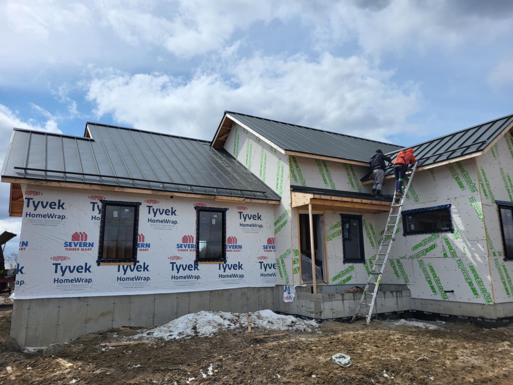 New Home Construction using 16" Standing Seam Panels by Jay Carter Roofing & Sheet Metal
