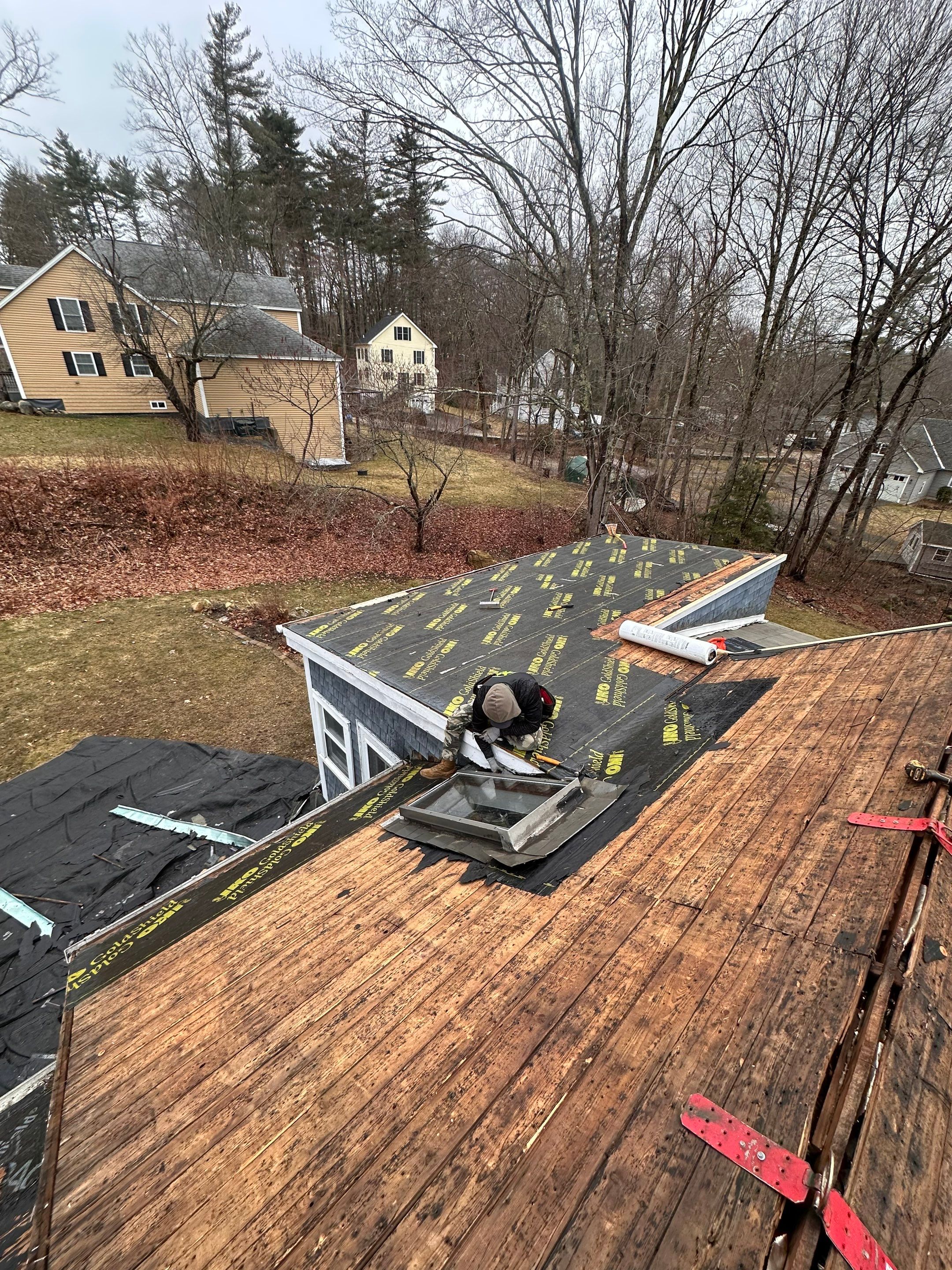 Project in Barrington, NH by Tall pine roofing