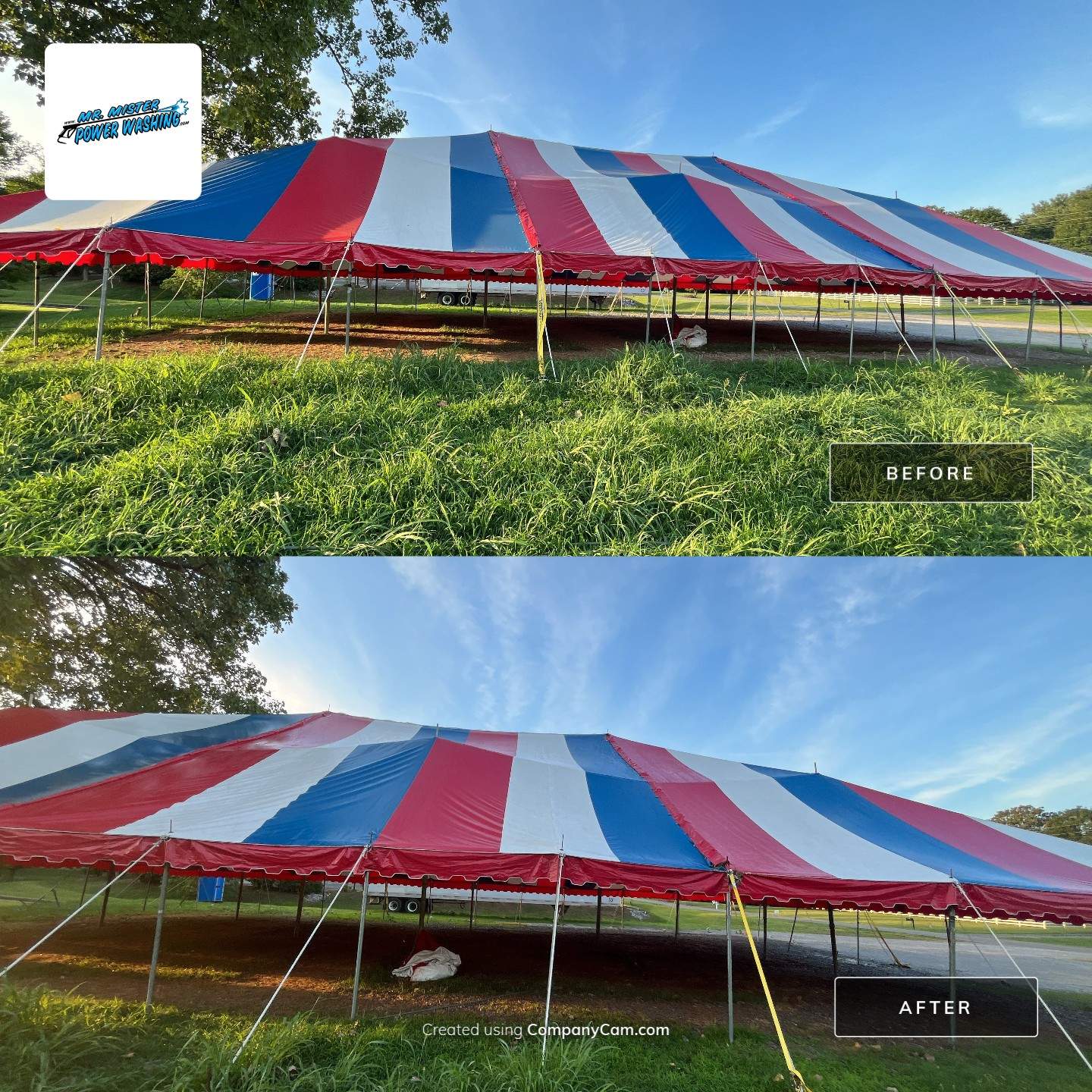 Martins Fireworks Tents by Mr. Mister Power Washing
