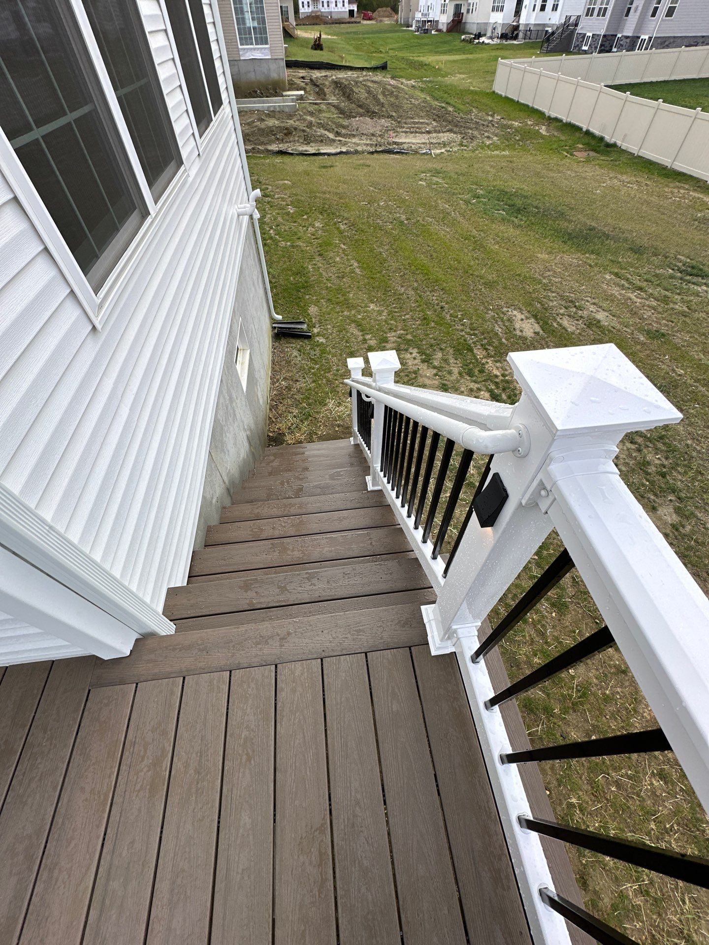 New deck + Manual Louvered Pergola by deck guardian
