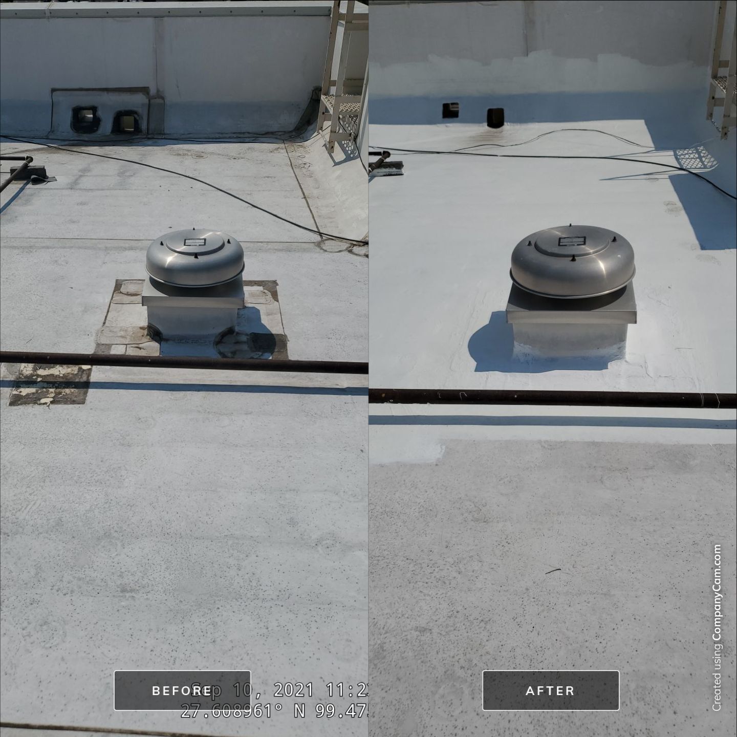 Commercial Roofing Repair using Silicon Roof Coating by JM Flores Roofing & Construction, Inc