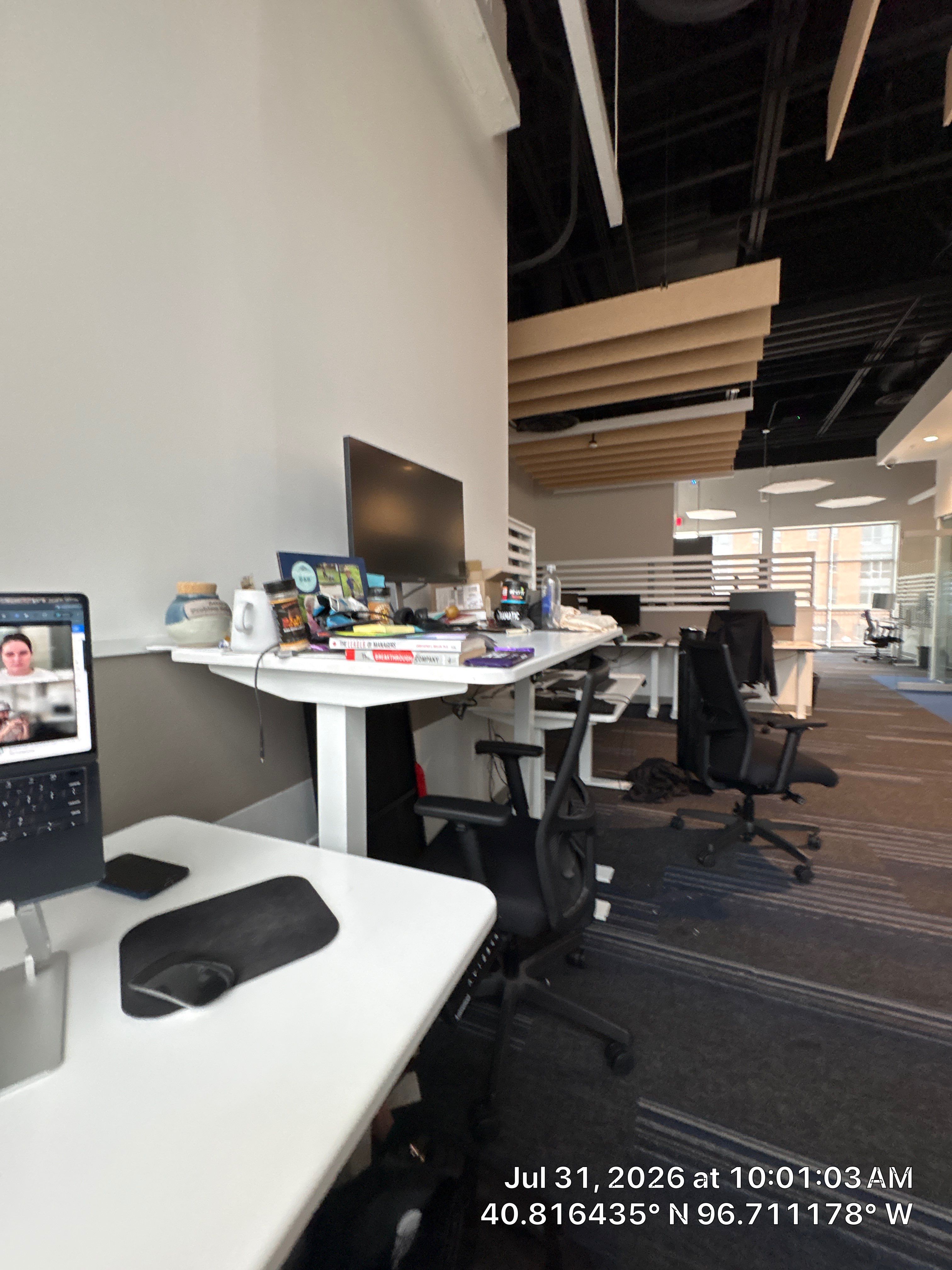 Modern Commercial Office Fit-Out with Acoustic Baffles in Lincoln by CompanyCam Sales Demo