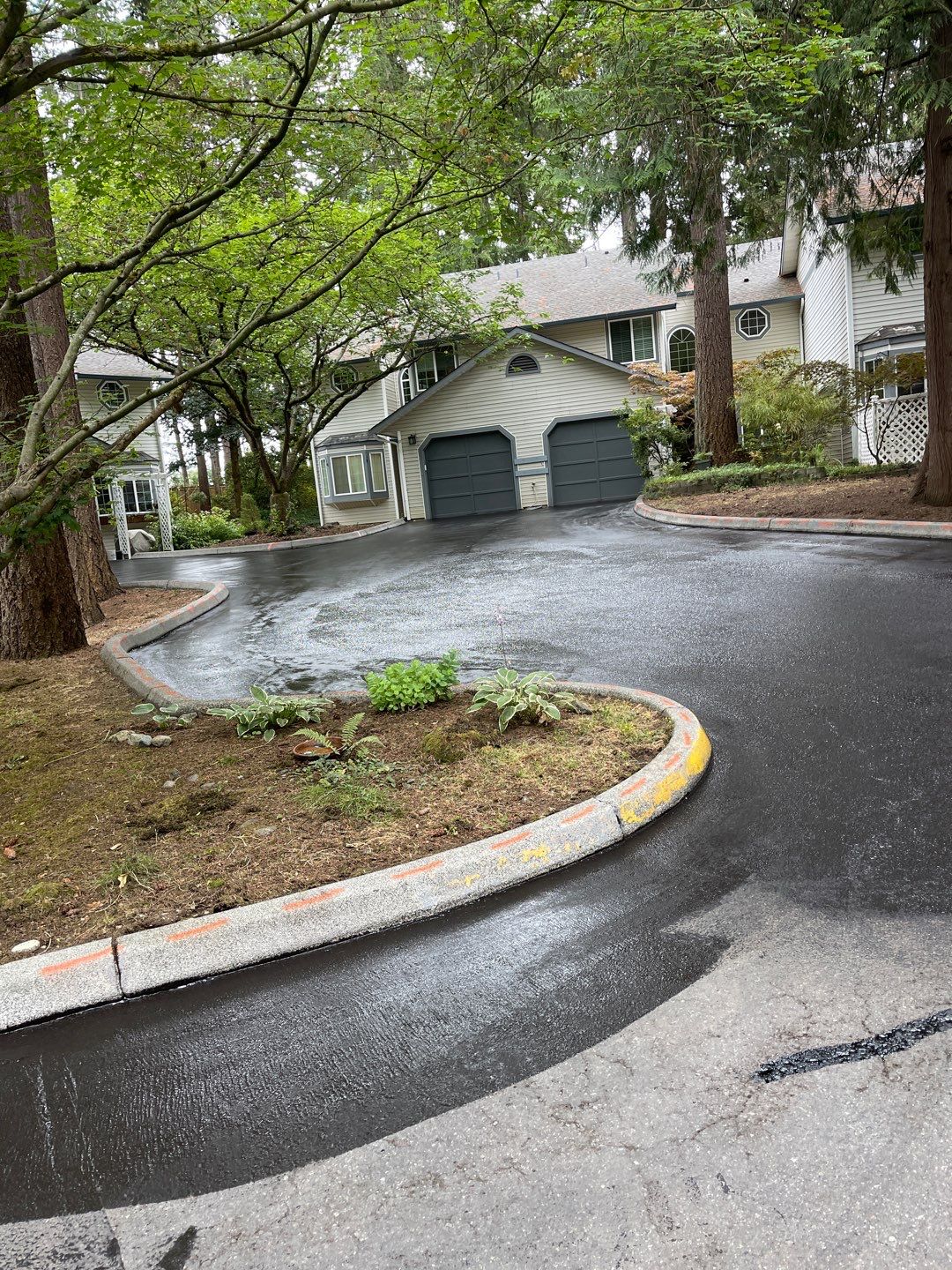 Curb Repaint | Seattle  by Jireh Asphalt & Concrete Inc 