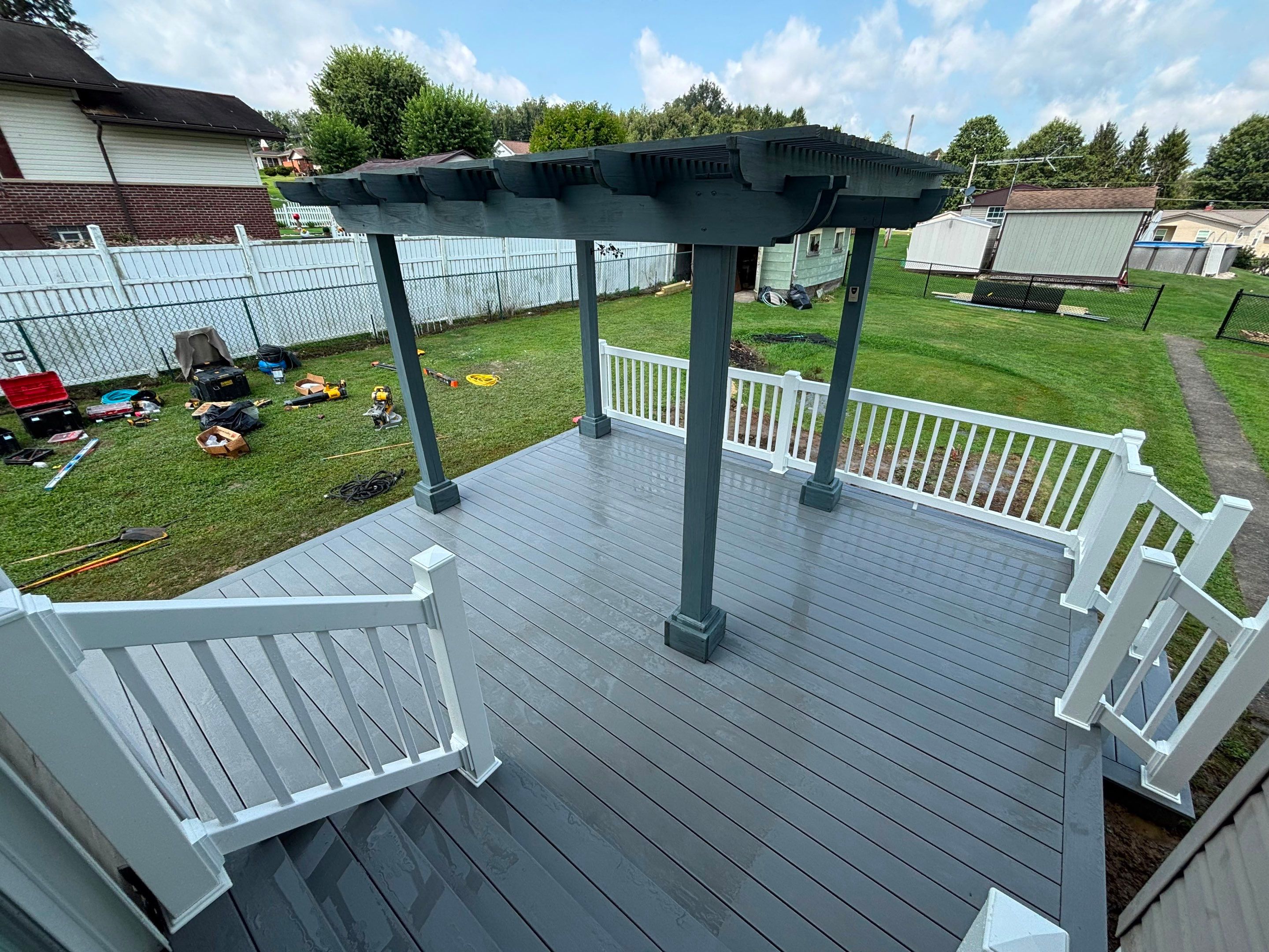 Custom Composite Deck in Hiller, PA by Cousins Roofing Siding & Decks