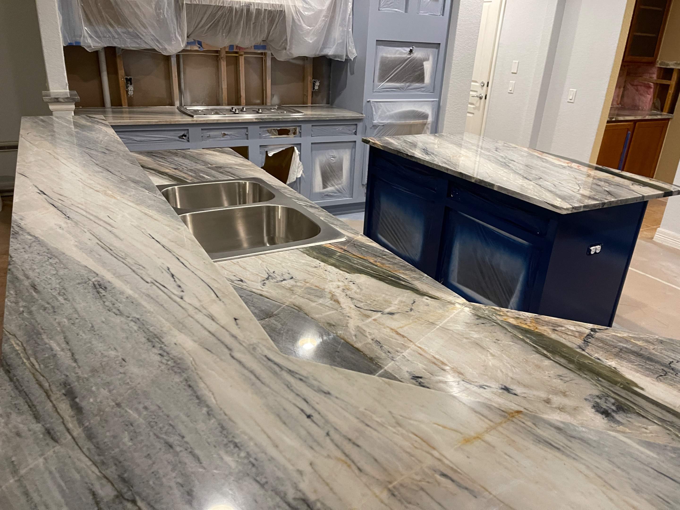 Custom Natural Stone Countertop Installation for San Antonio Kitchen Remodel by Mena stone surfaces