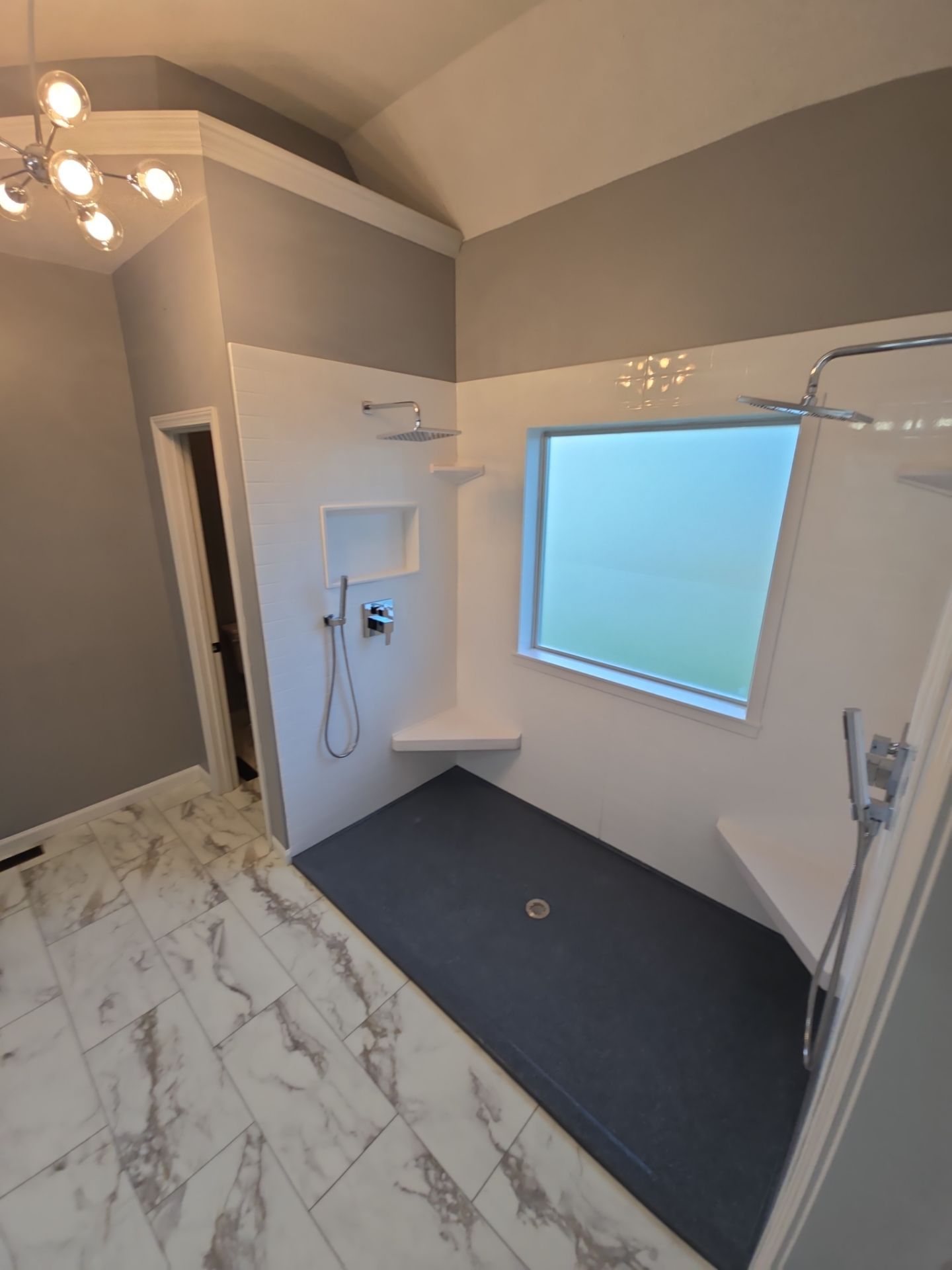 Bathroom Remodel using Onyx by The Shower Company