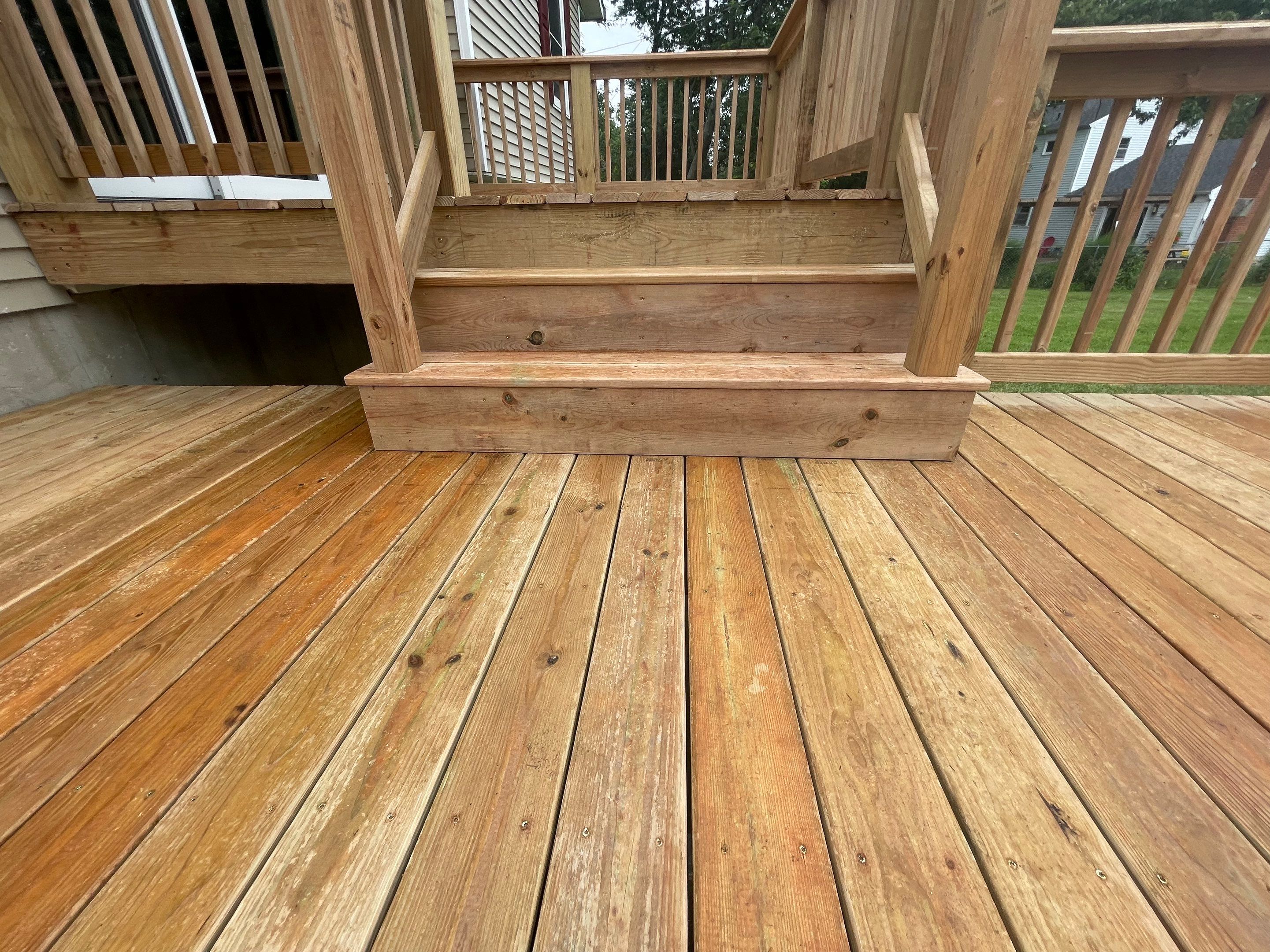 Deck Installation using Treated Lumber by Avalon Roofing and Exteriors