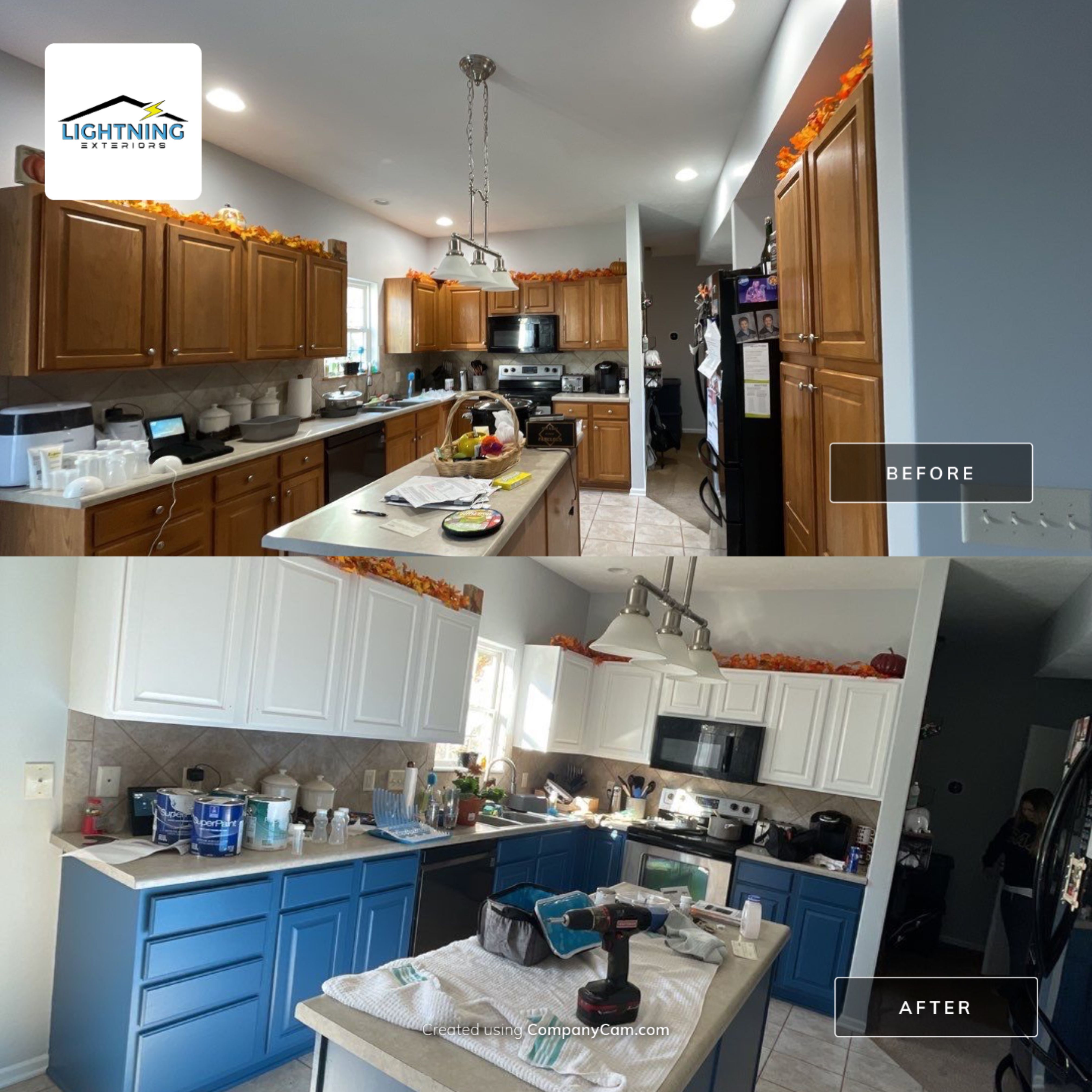 Kitchen Remodel using Sherwin Williams paint by Lightning Exteriors