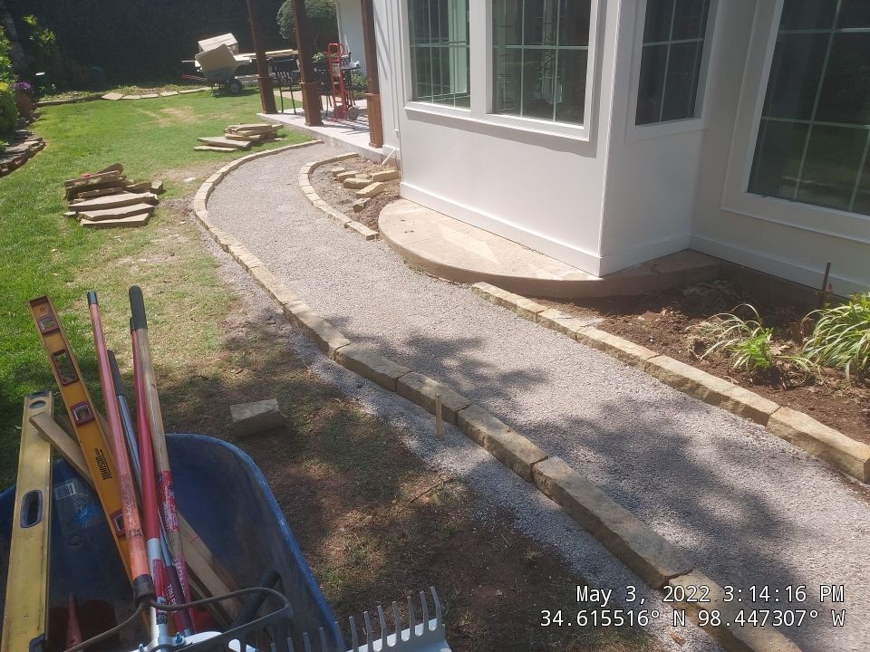 Flagstone walkway using Flagstone  by Clays Services Inc