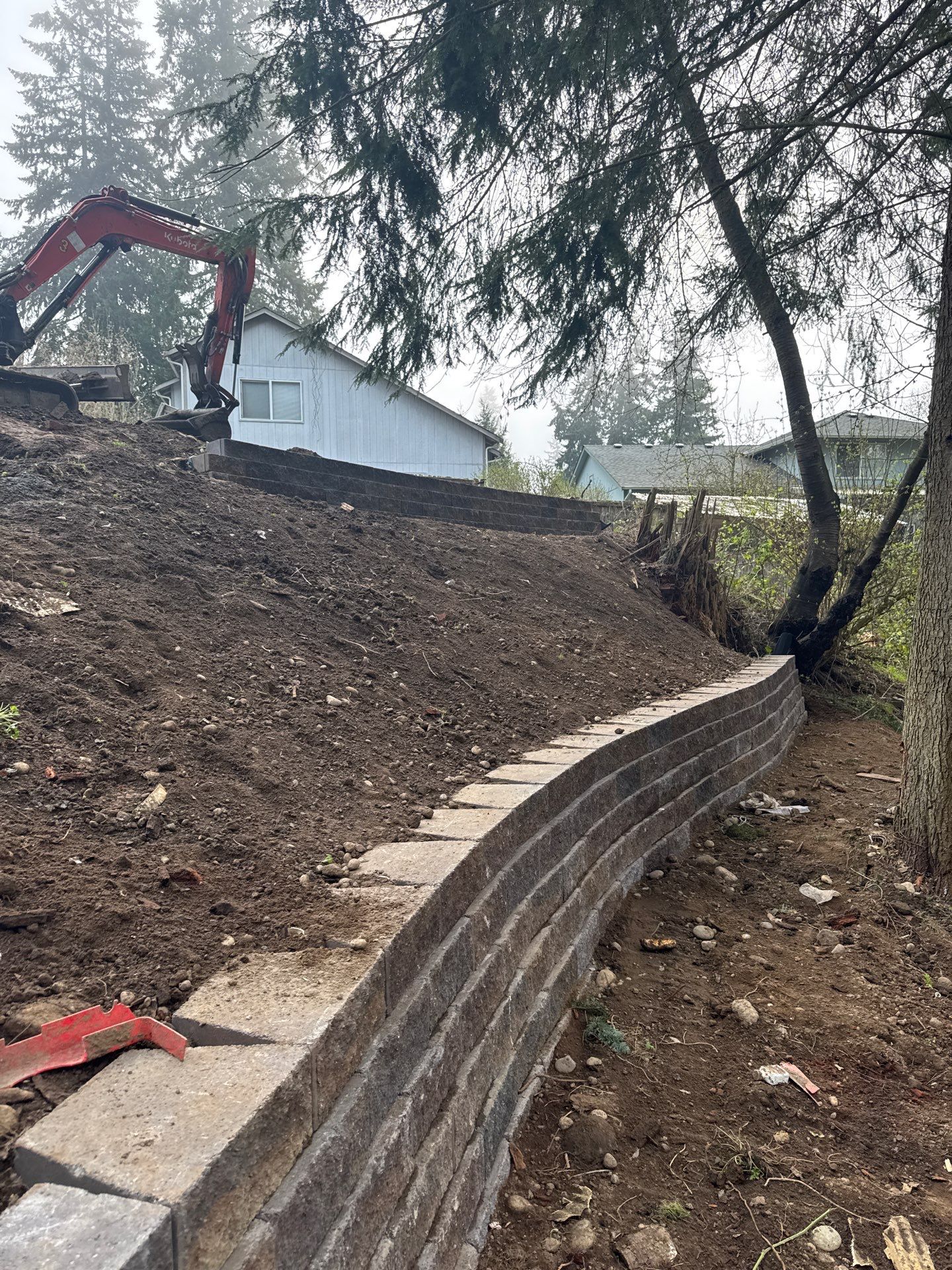 Retaining Wall and Backyard Renovation | Everett  by Jireh Asphalt & Concrete Inc 