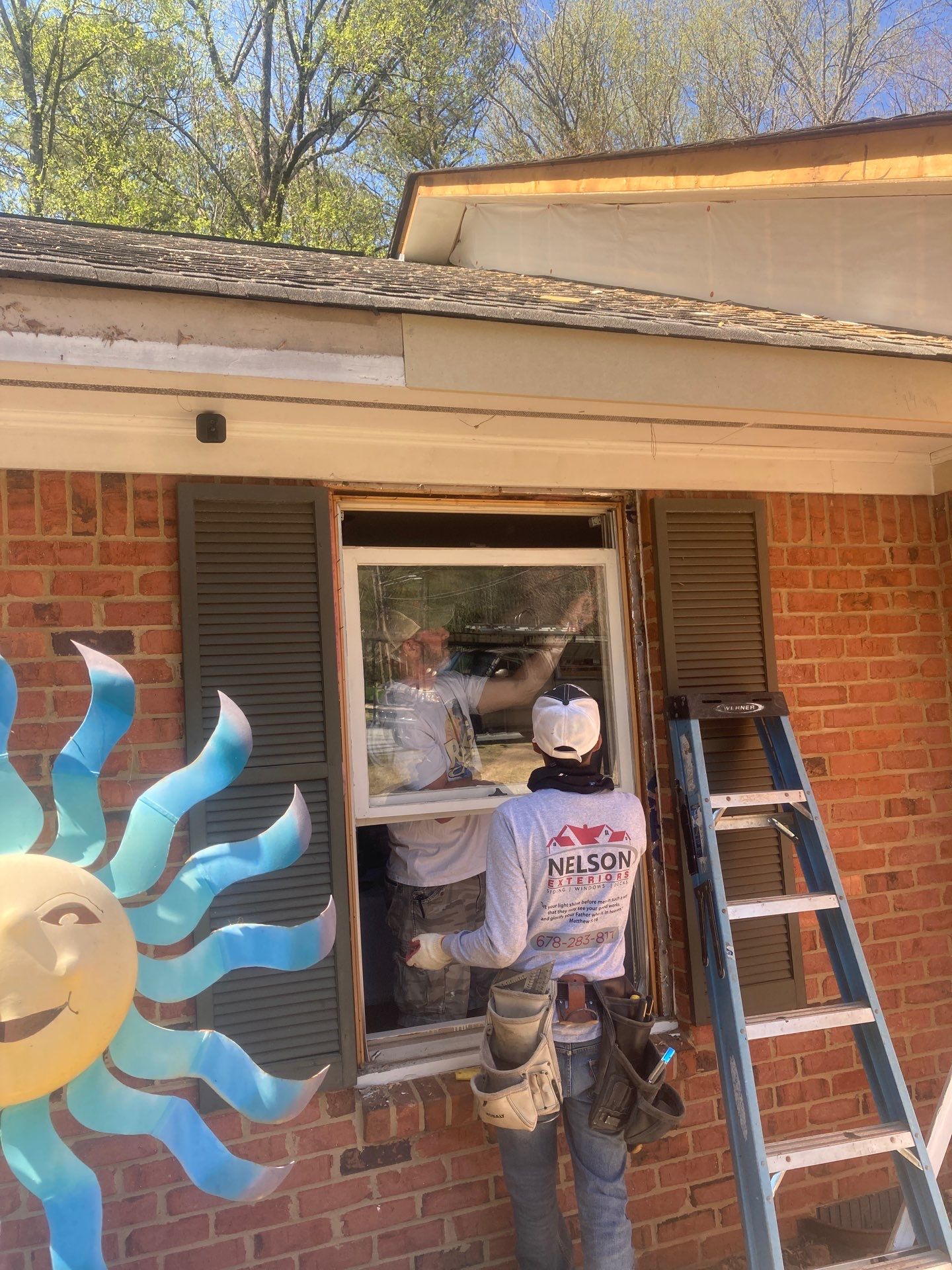 Gable Siding and Rotten Wood Replacements in Atlanta, GA with New Door and Window Installs by Nelson Exteriors 