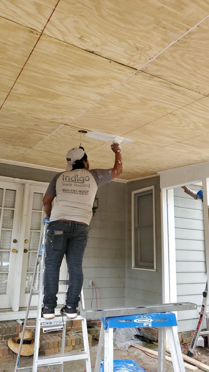 Residential Roofing and Porch Rebuild using Owens Corning Duration Shingles by Indigo State Roofing