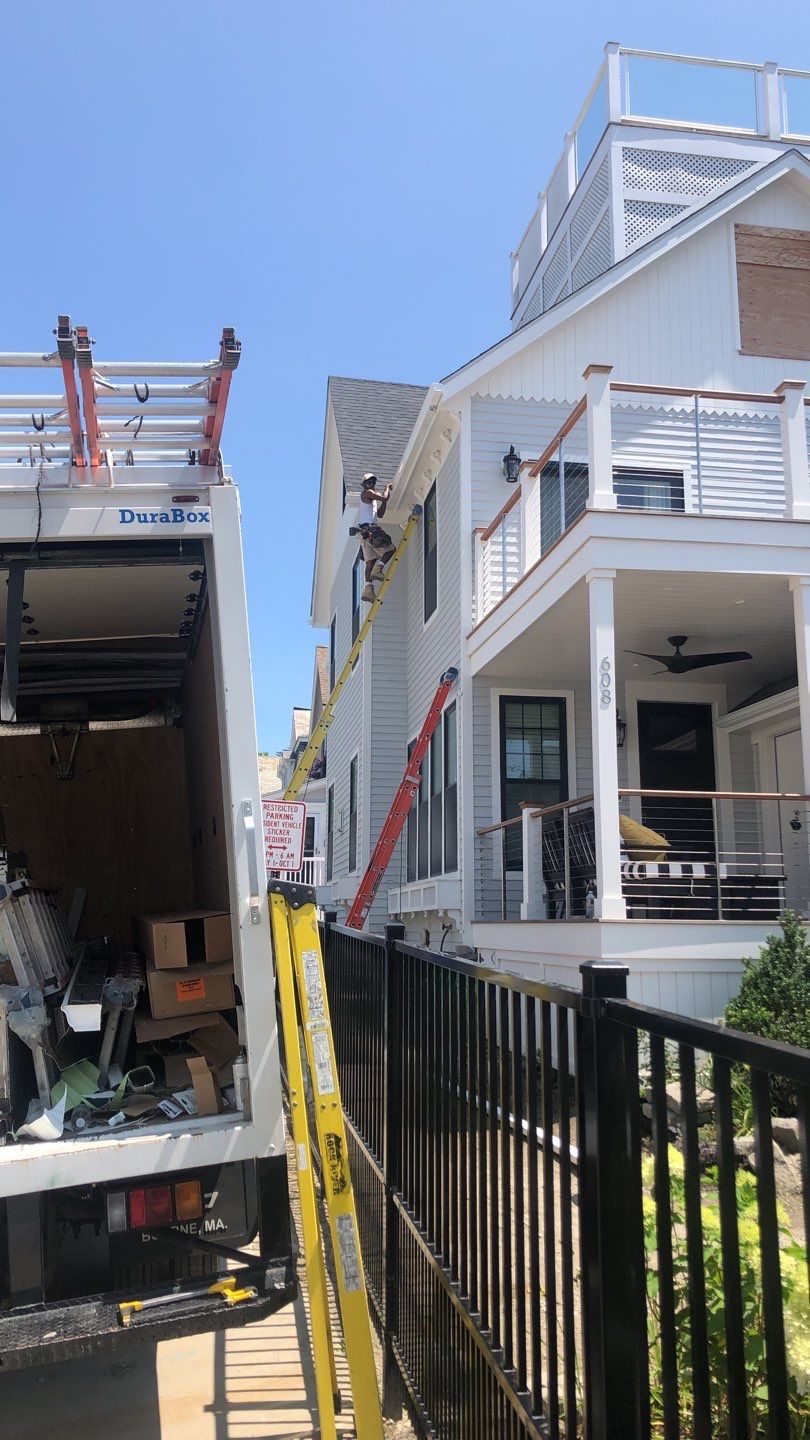 Newport, RI Gutter Installation using 5" K-Style Aluminum Gutter by Gutter Pro Enterprises