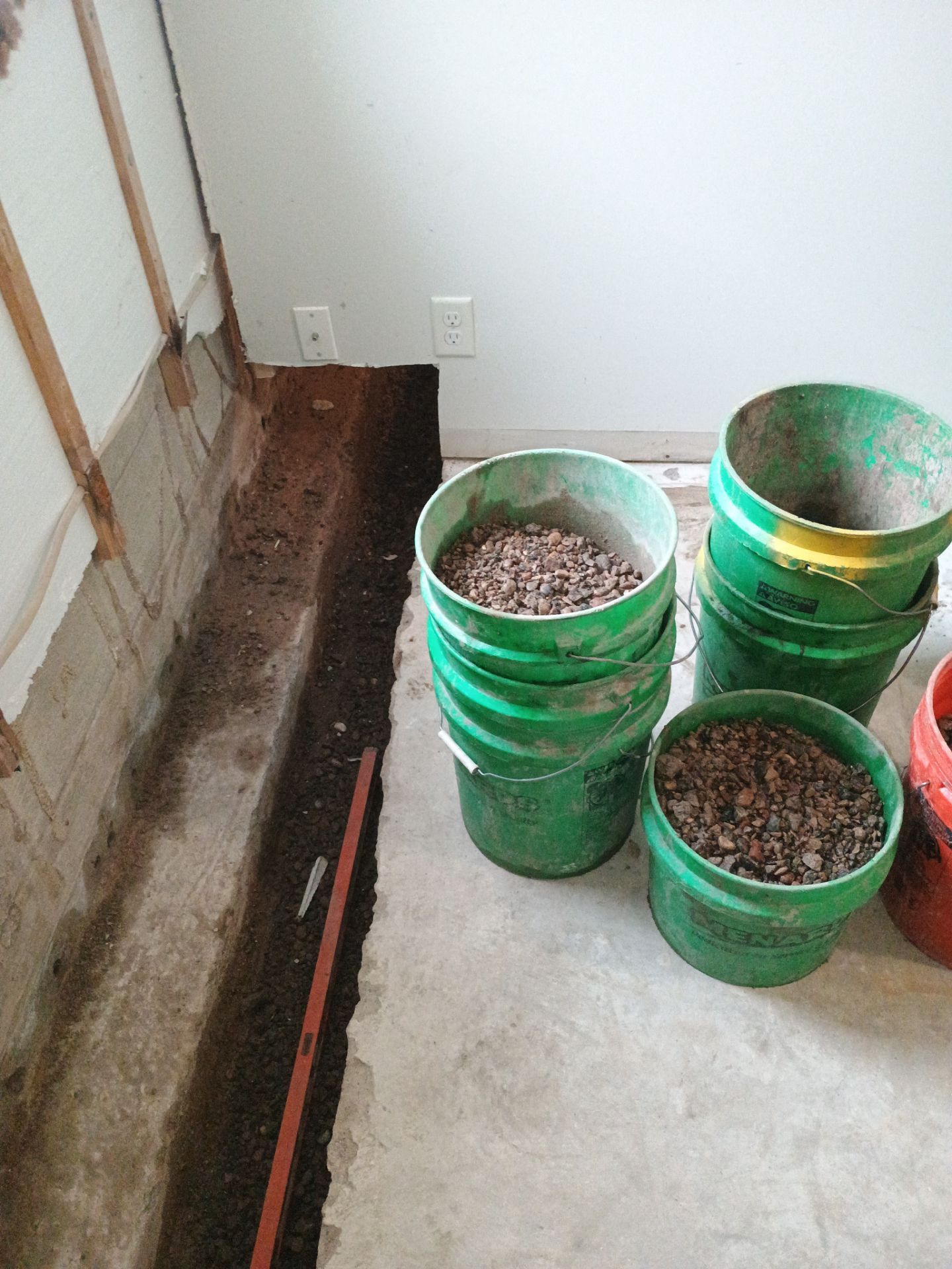 Drain tile for Kael in New Brighton by Waterproofing Northeast