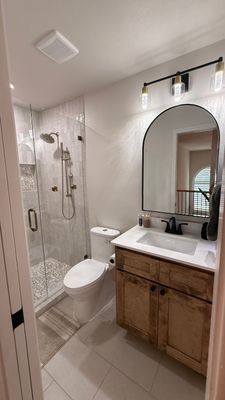 McKinney, TX: Bathroom Addition & Stairs Remodel by C3 Custom Builds