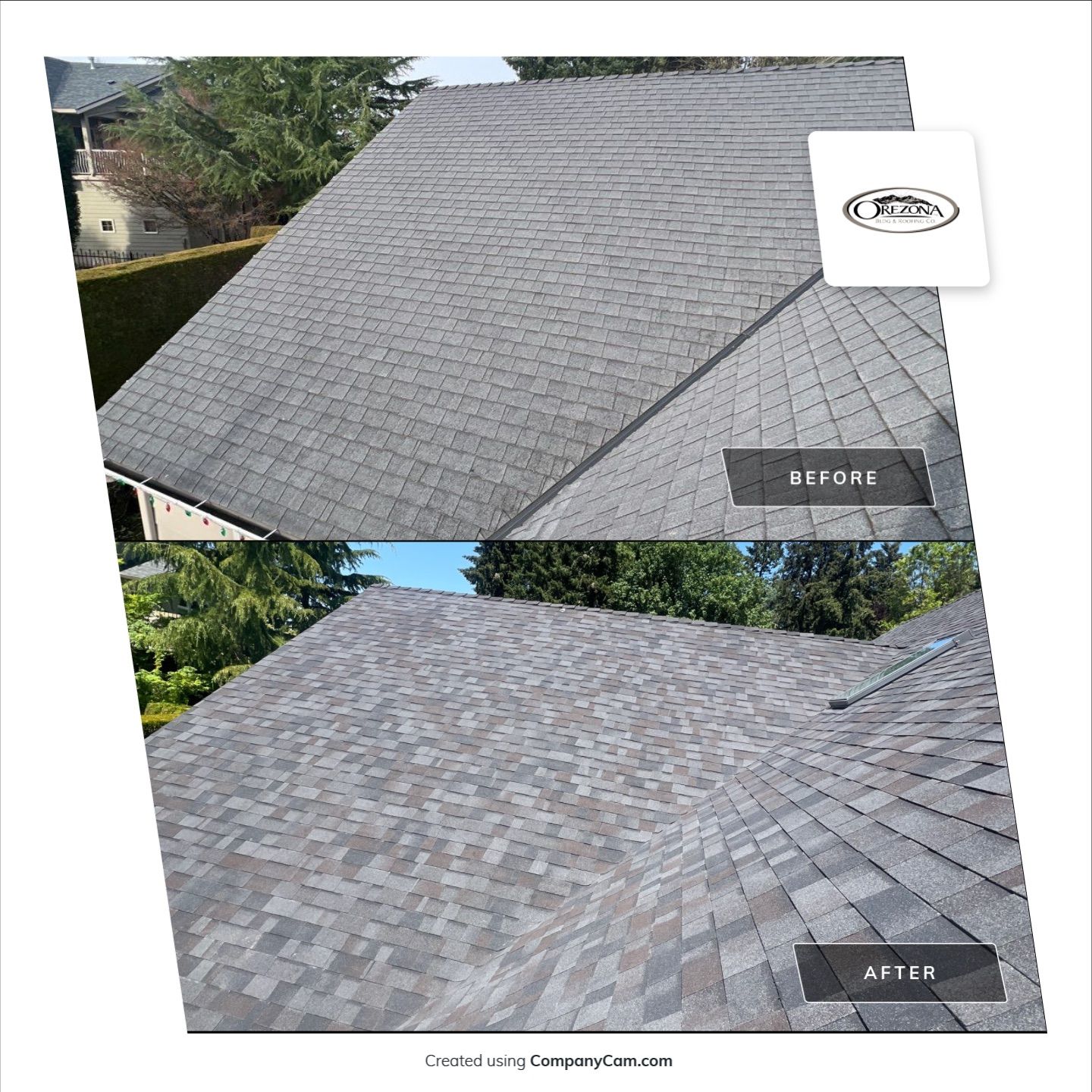 Residential Roofing Installation using Malarkey Vista (Color: Black Oak) by Orezona Building & Roofing Company, Inc.