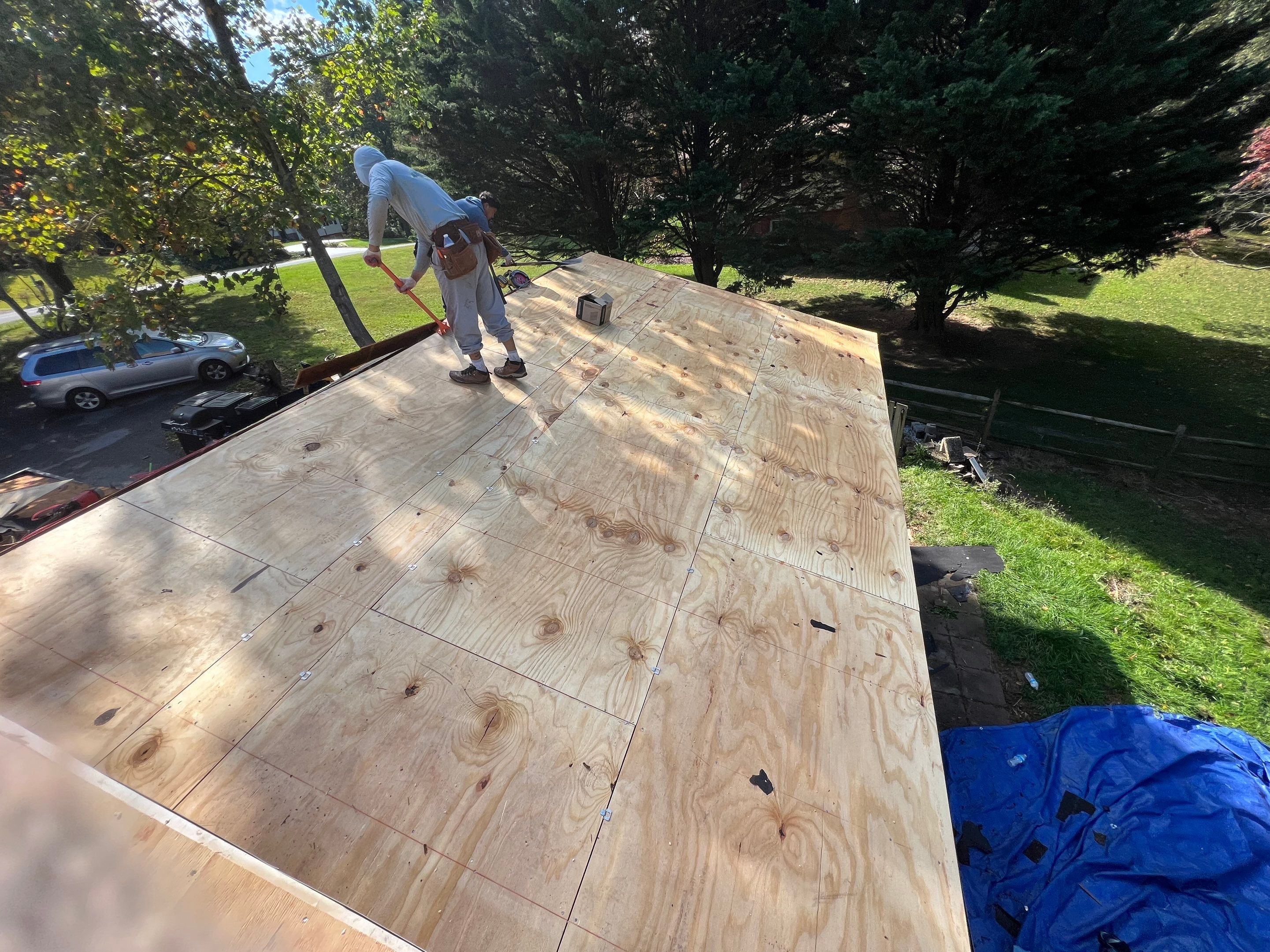 Residential Roofing Installation using Atlas Pinnacle Pristine Pewter Architectural Shingles by Frederick Roof Repair