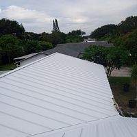 24ga 1.5" Mechanical Seam Regal White  by Total Roofing System The Metal Roof Experts