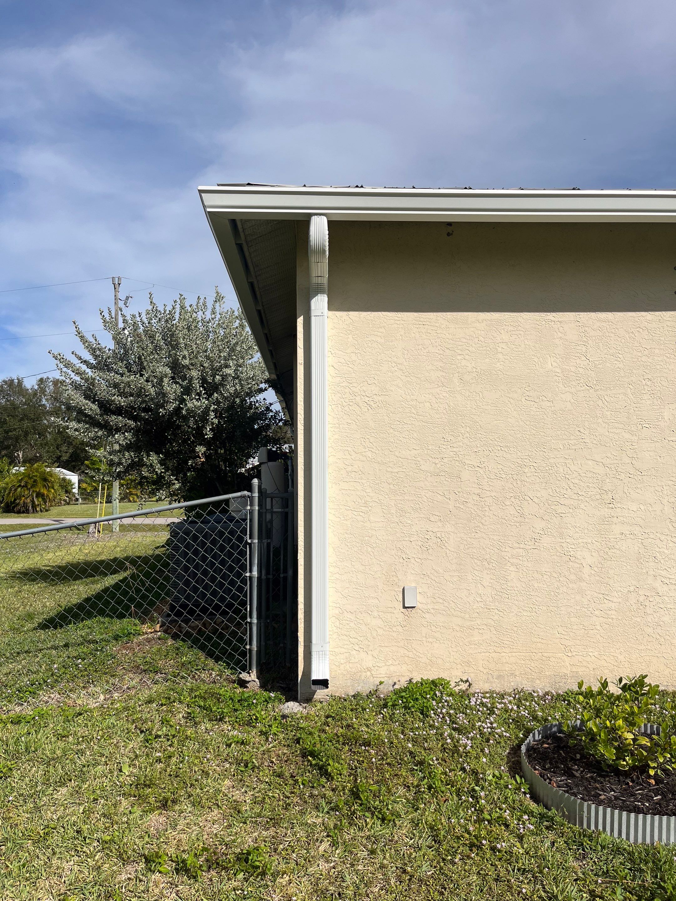 White K-Style Gutters for Modern Homes in North Fort Myers FL by Gutter Professors