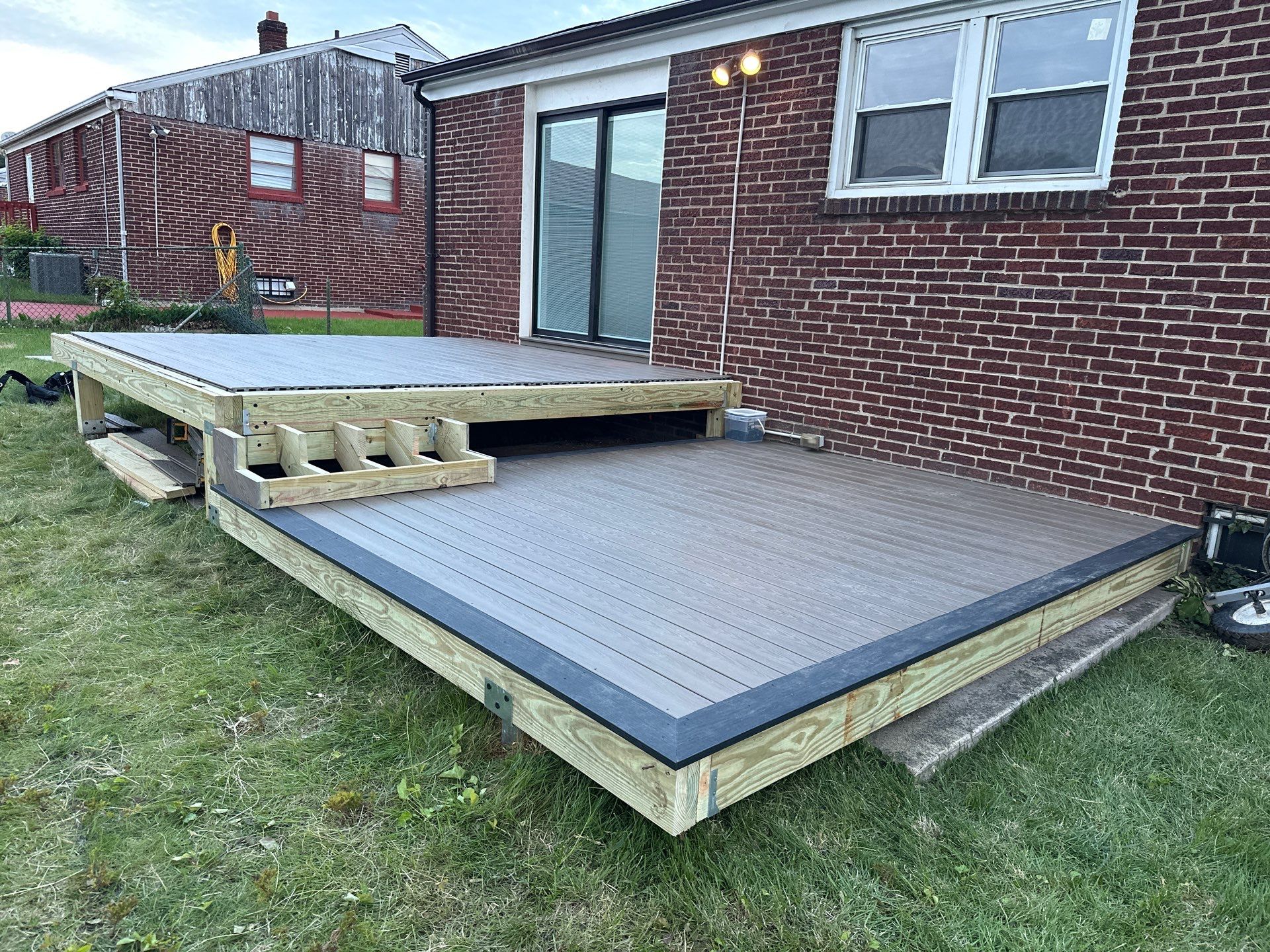 New deck and new Sliding door in Pennsauken NJ by deck guardian