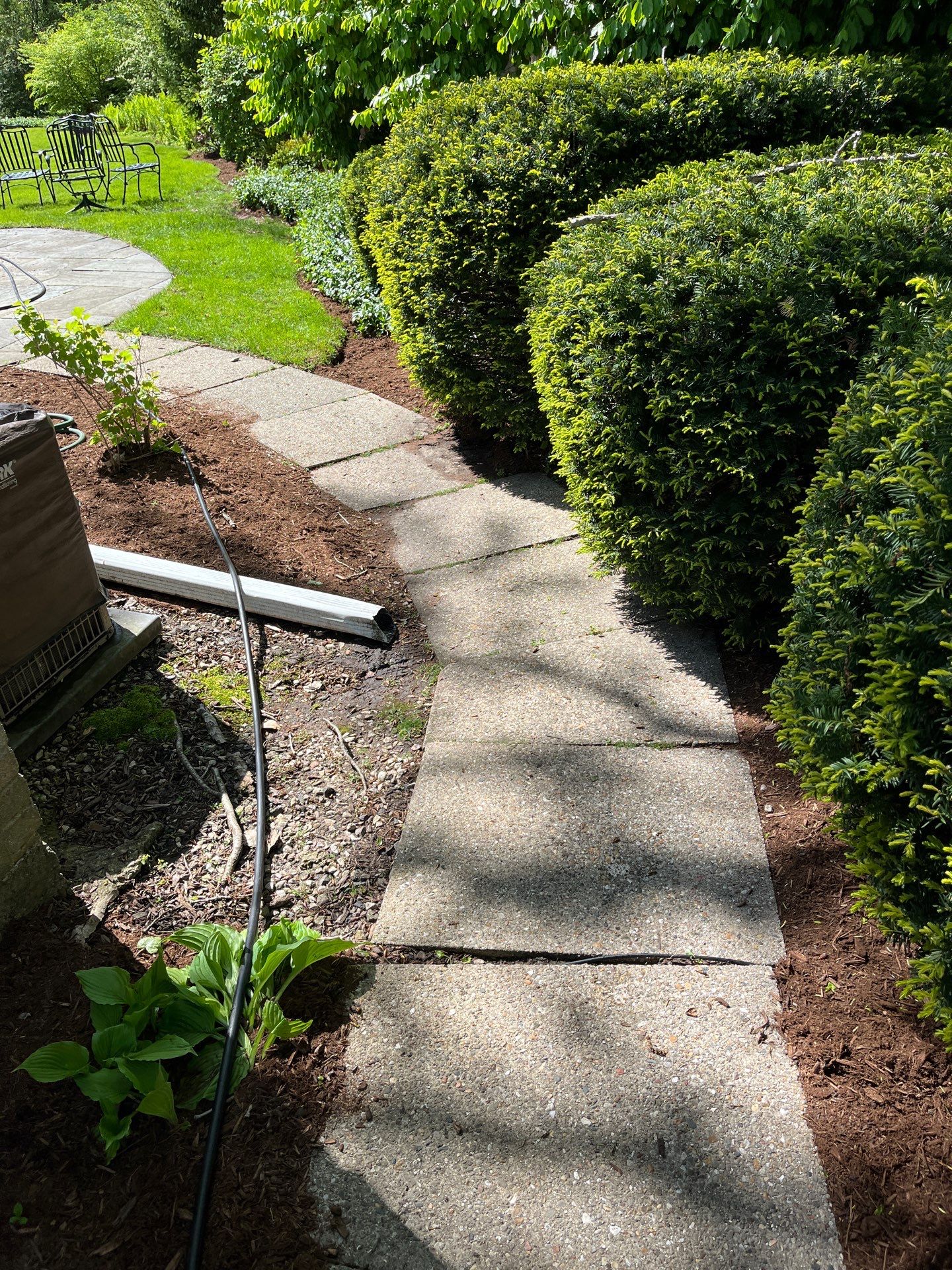 natural stone using Algaecide, soft wash soap by Northern Power Washing LLC.