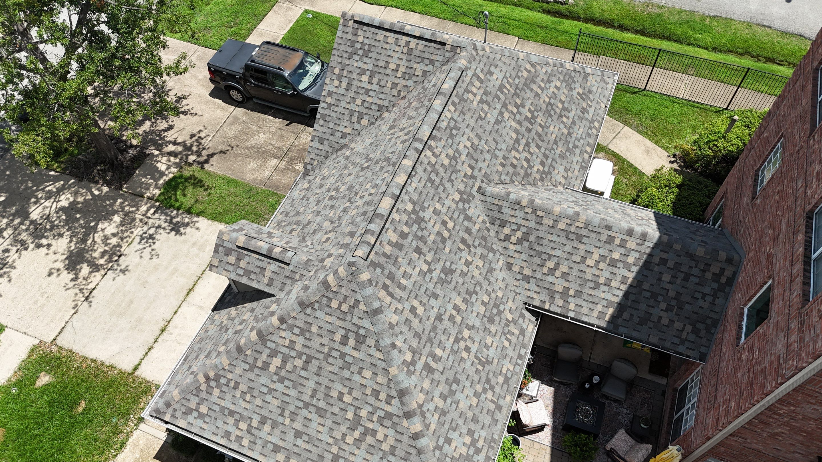 Residential Roofing Installation on a Highrise Duplex using IKO Dynasty by Core Four Roofing