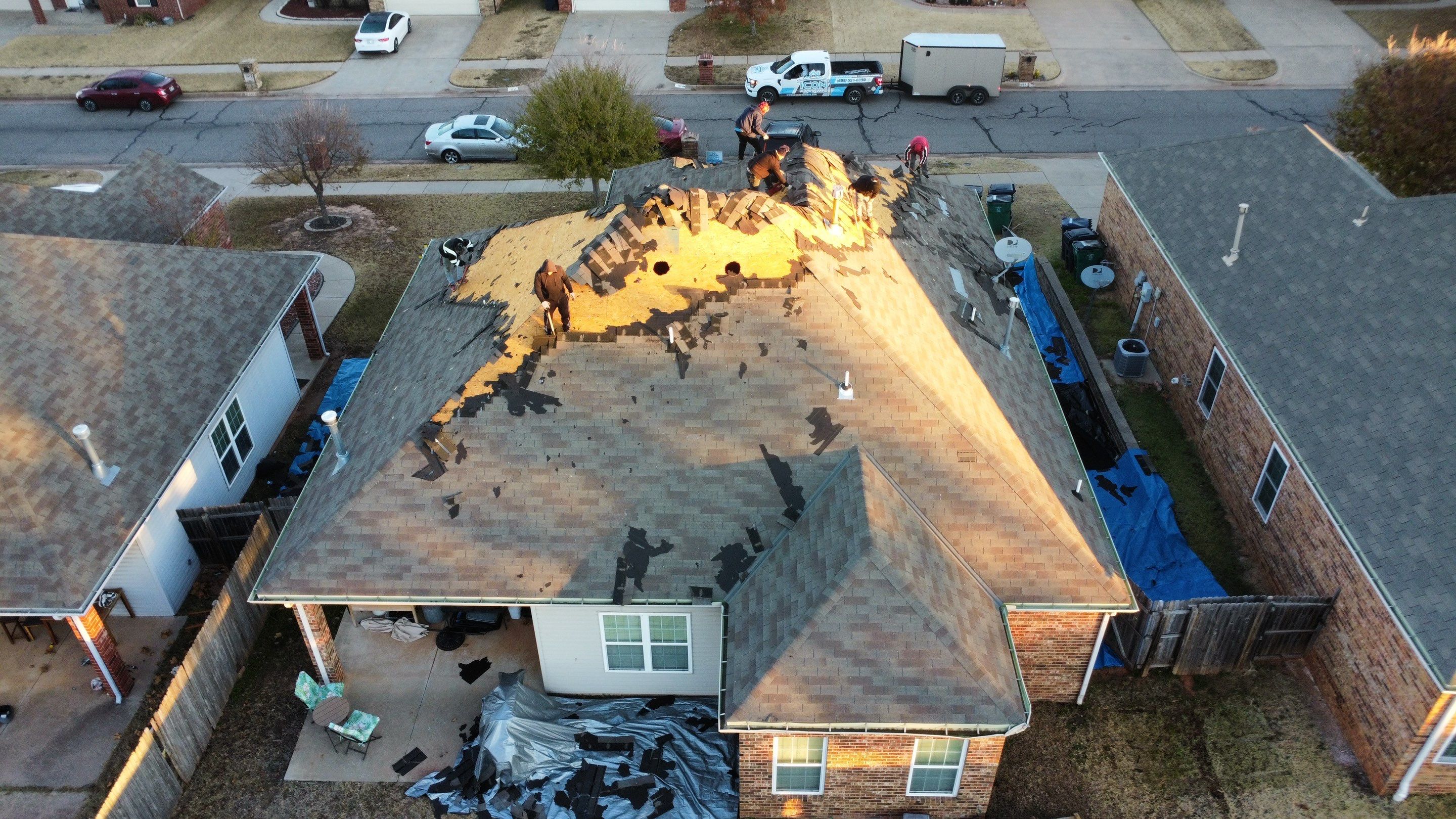 Install of Roofing system after tornado in oklahoma city! by Icon Roofing And Construction