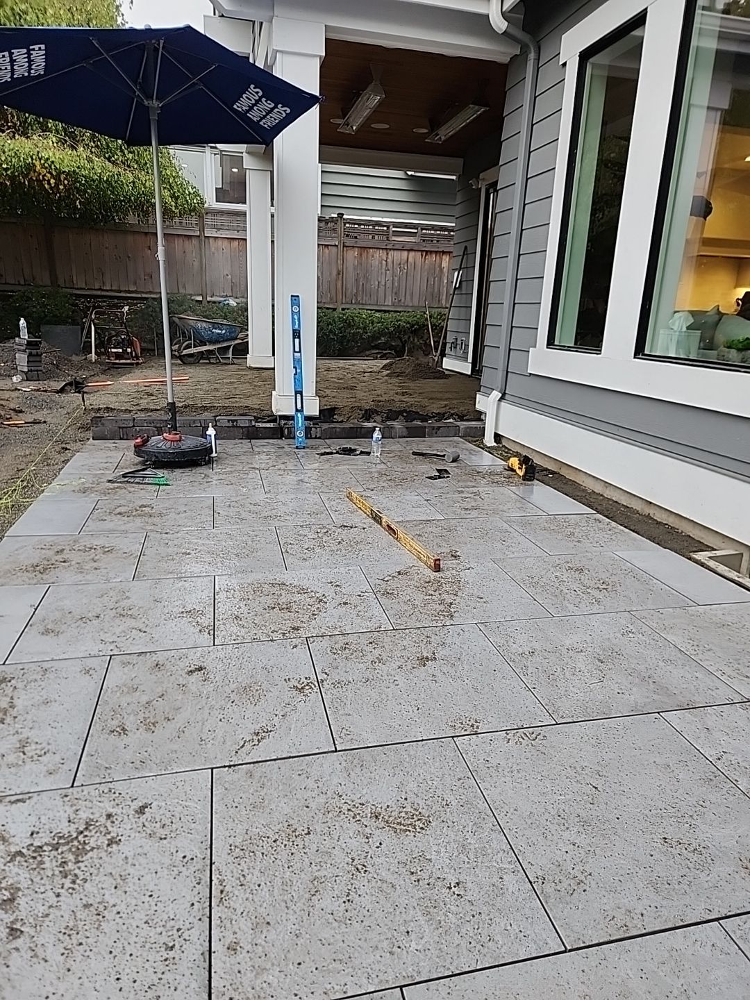 Hardscaping Back Patio Landscape Project  by Jireh Asphalt & Concrete Inc 