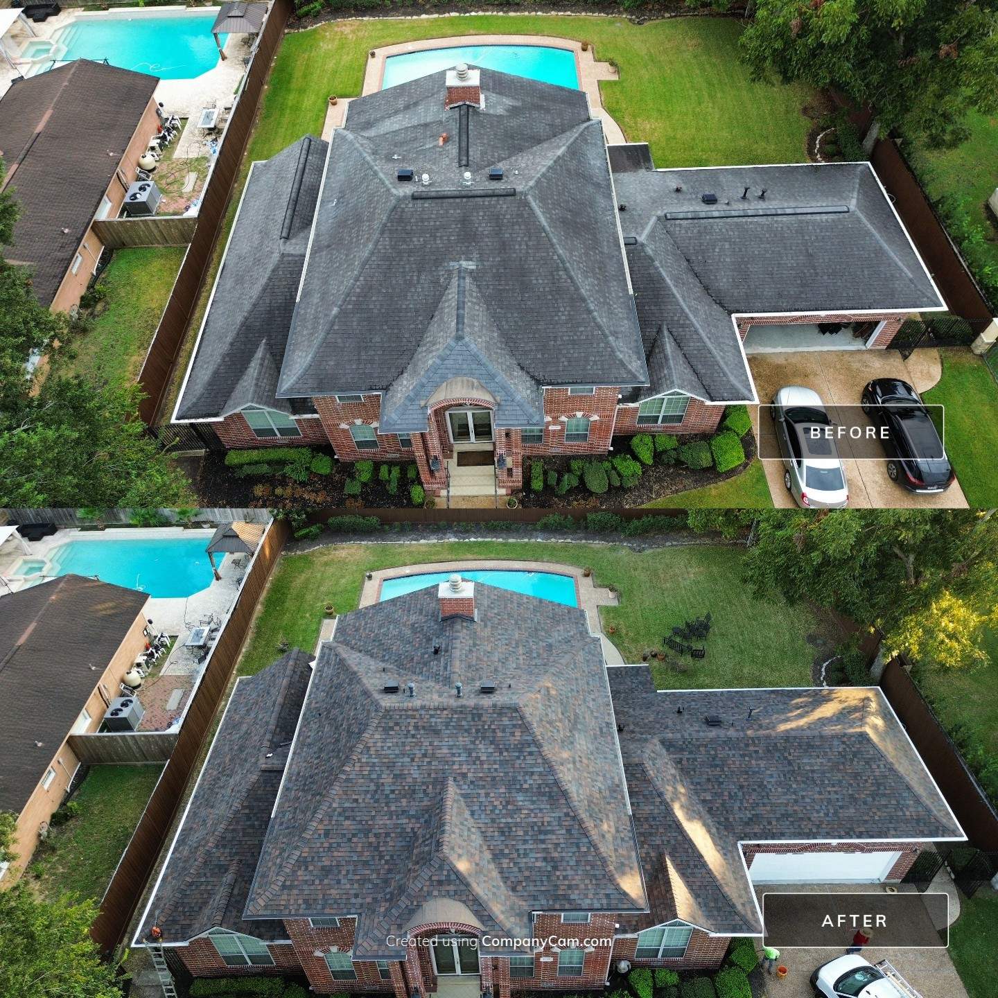 Stately Houston Roof Replacement With Owens Corning Duration Shingles by Houston Roofing & Construction