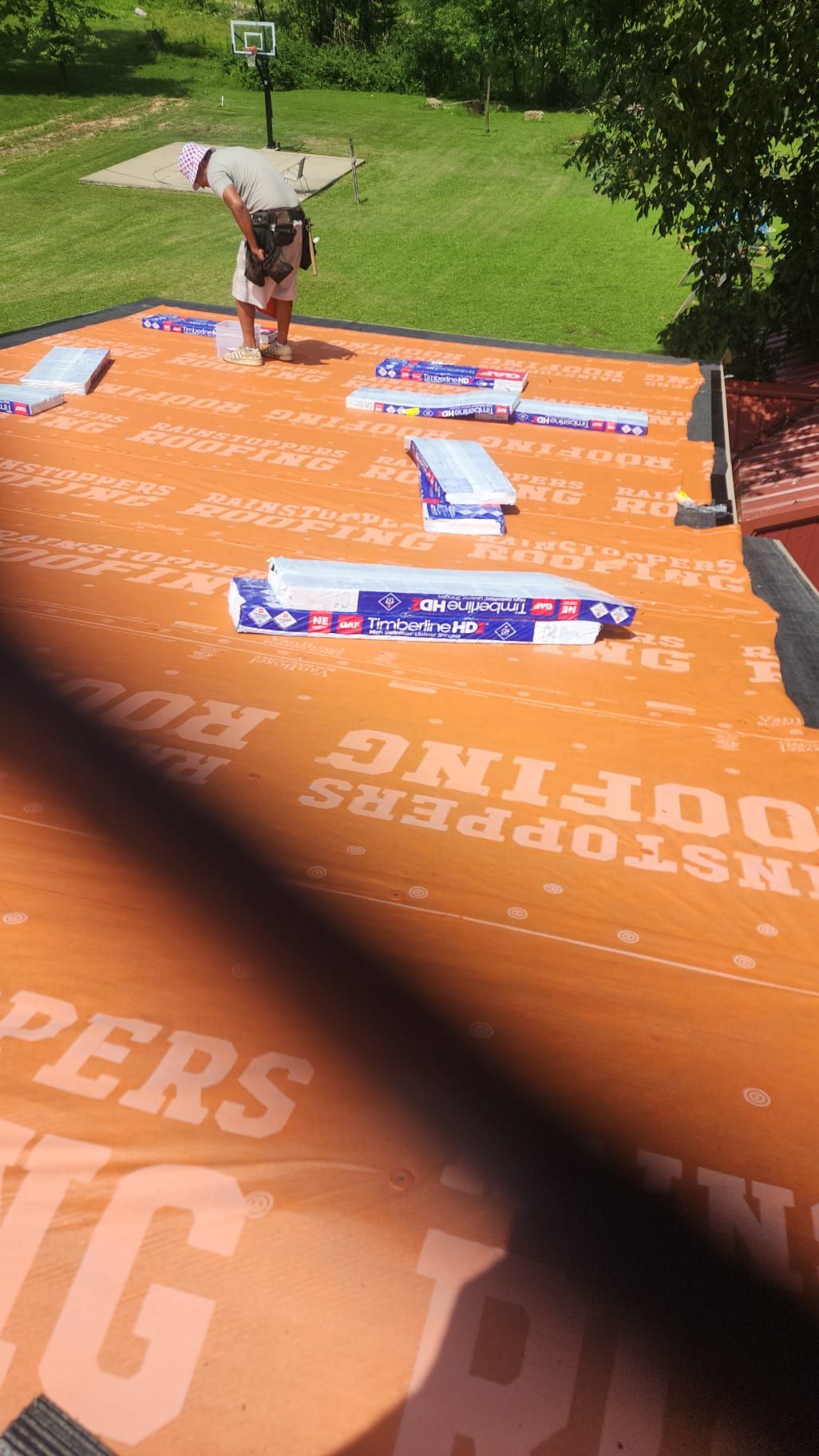 Residential Roofing Installation using GAF Timberline HDZ Barkwood by Rainstoppers Roofing